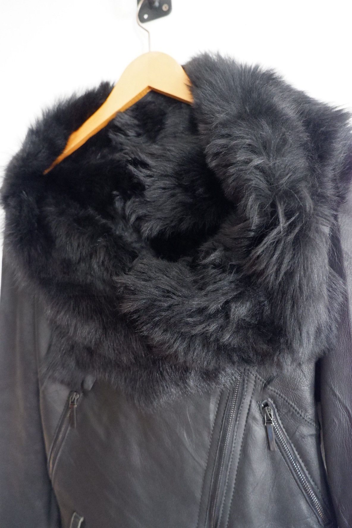 Le Grande Bleu (L.G.B.) Fur Leather by Karl Donoghue Leather Jacket Size XS / US 0-2 / IT 36-38 - 3 Thumbnail