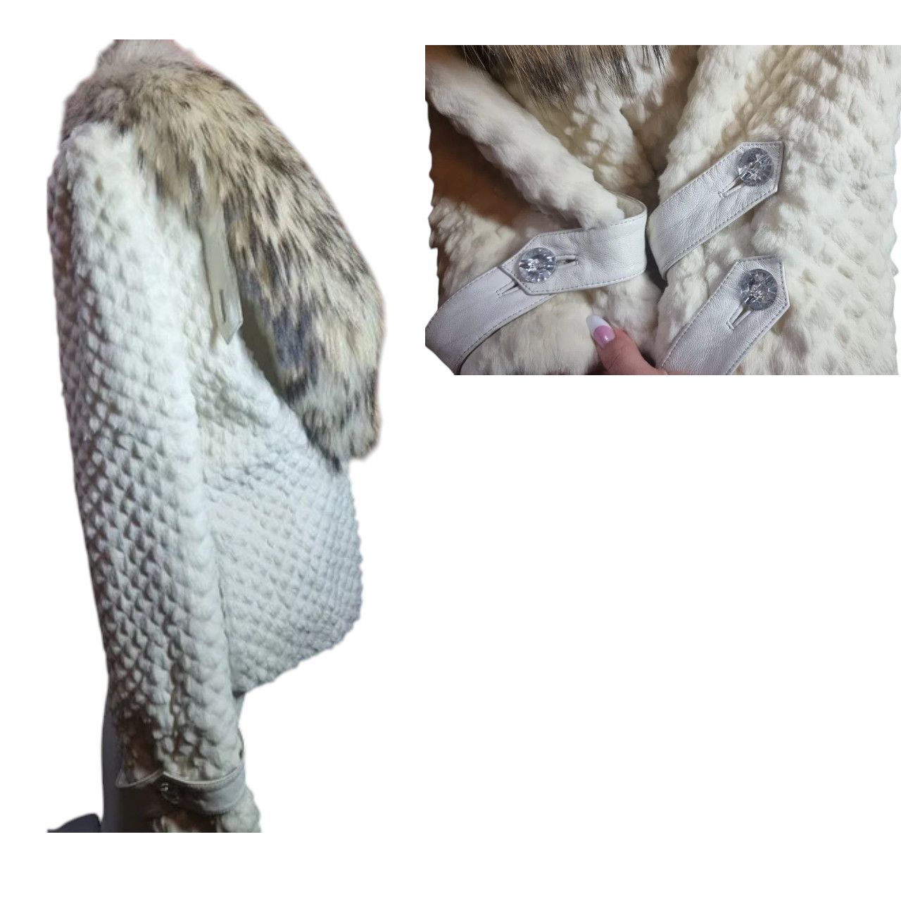 Other Raccoon and rabbit natural fur coat sz S Size S / US 4 / IT 40 - 2 Thumbnail