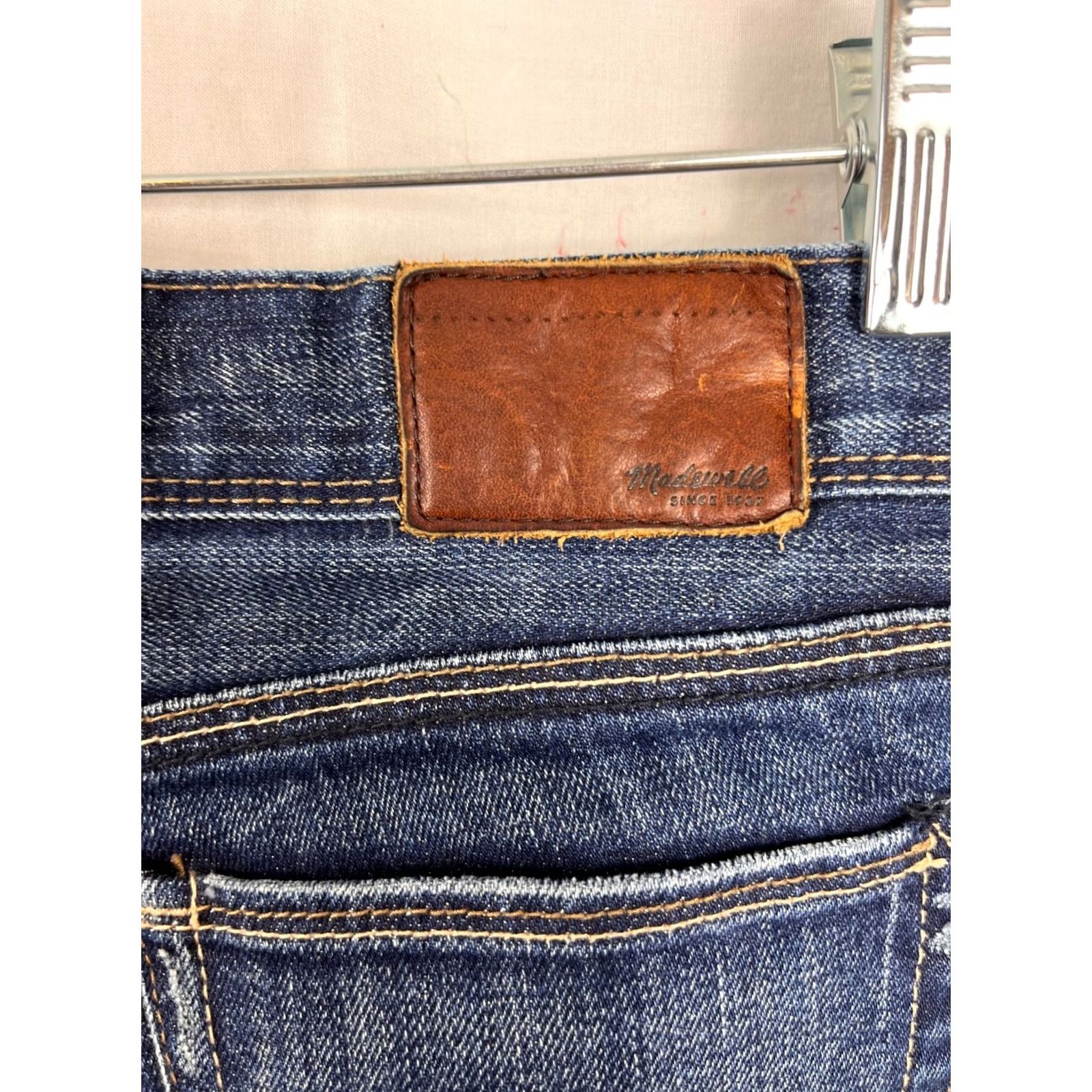 Madewell Madewell Jean Rail Straight Blue Women Low Rise Dark 30x28 Stretch Denim 77388 Brand Button & Zipper Size 26" / US 2 / IT 38 - 6 Thumbnail
