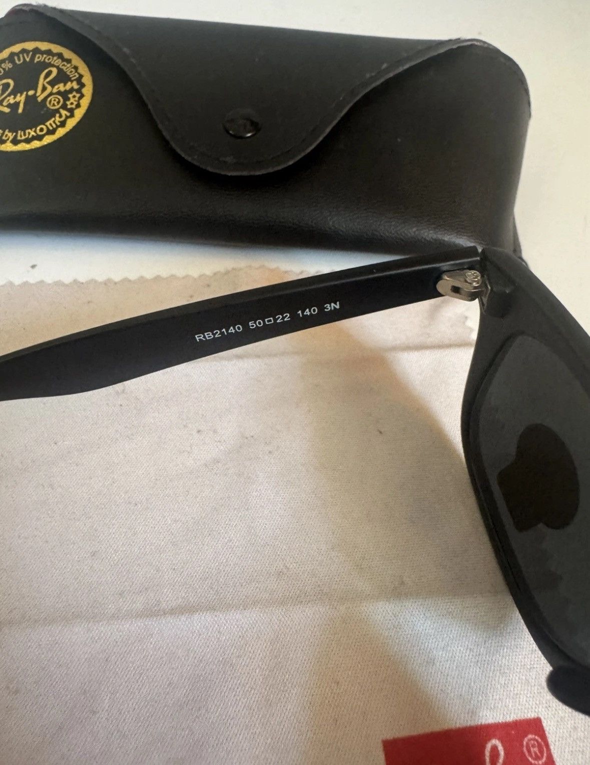 RayBan Ray-Ban RB2140 Wayfarer Sunglasses Black Size ONE SIZE - 5 Thumbnail