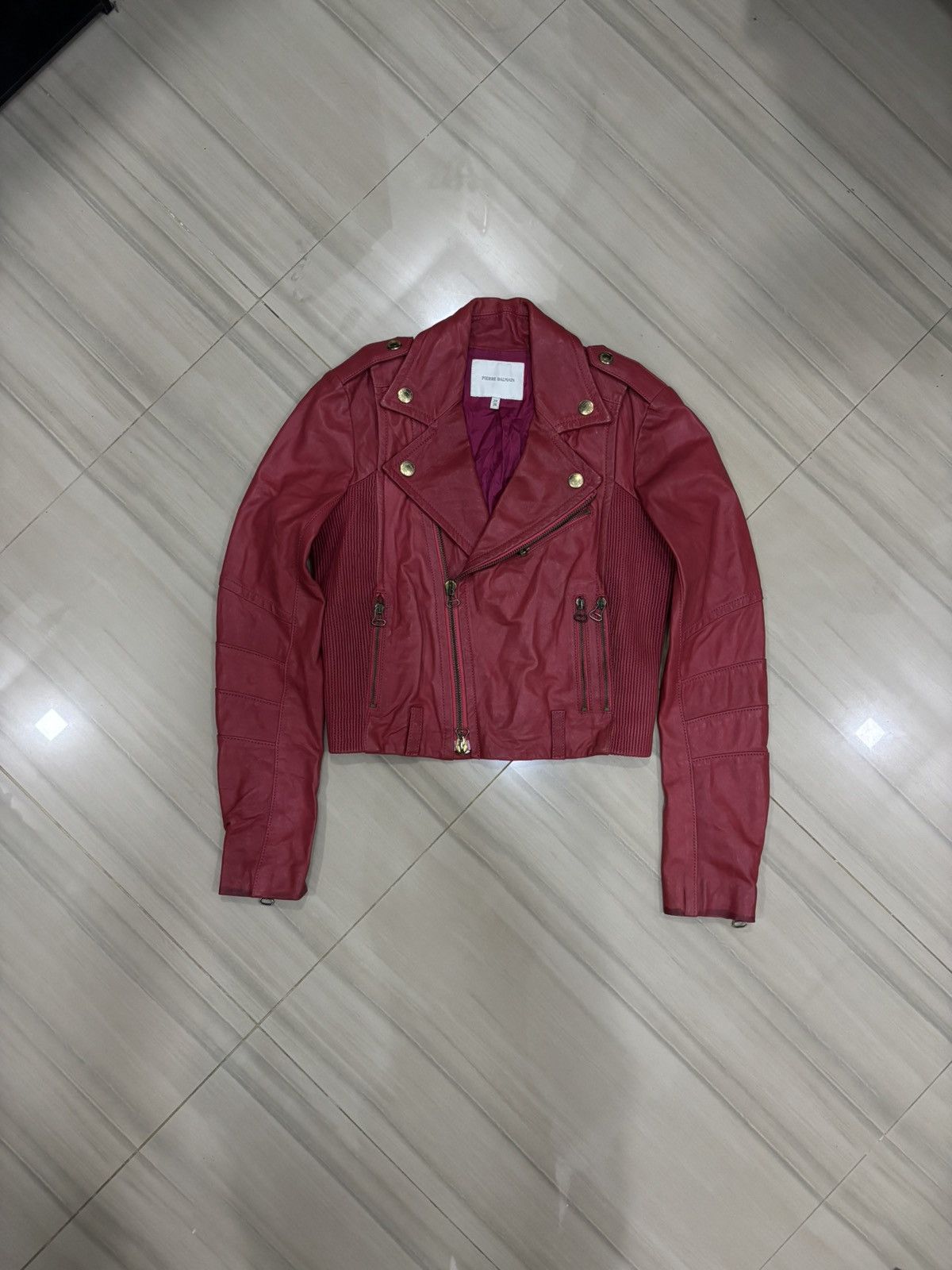 Pierre Balmain 90s Pierre Balmain Leather Jacket Size XS / US 0-2 / IT 36-38 - 1 Thumbnail