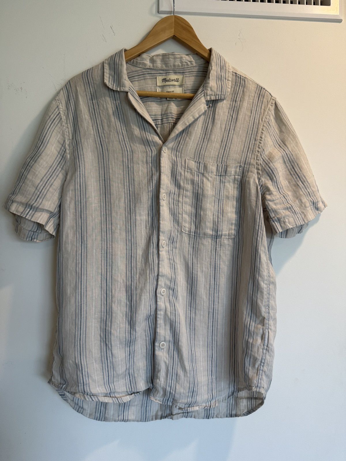 Madewell Madewell Striped Easy Fit Linen Shirt Size US XS / EU 42 / 0 - 1 Thumbnail