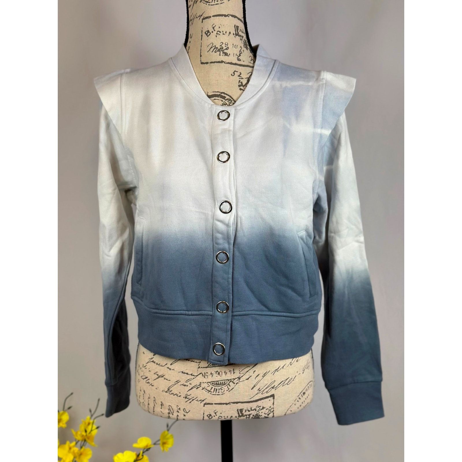 Other 525 America Dip Dye French Terry Jacket Joggers Blue Gray S Size 27" / US 4 / IT 40 - 4 Thumbnail