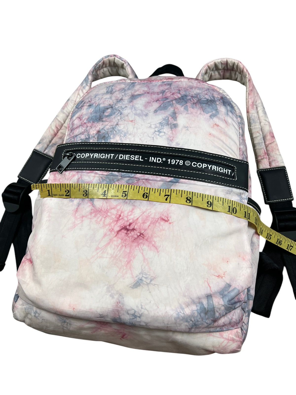 Diesel × Diesel Black Gold Diesel Pink Marble Backpack Size ONE SIZE - 17 Thumbnail
