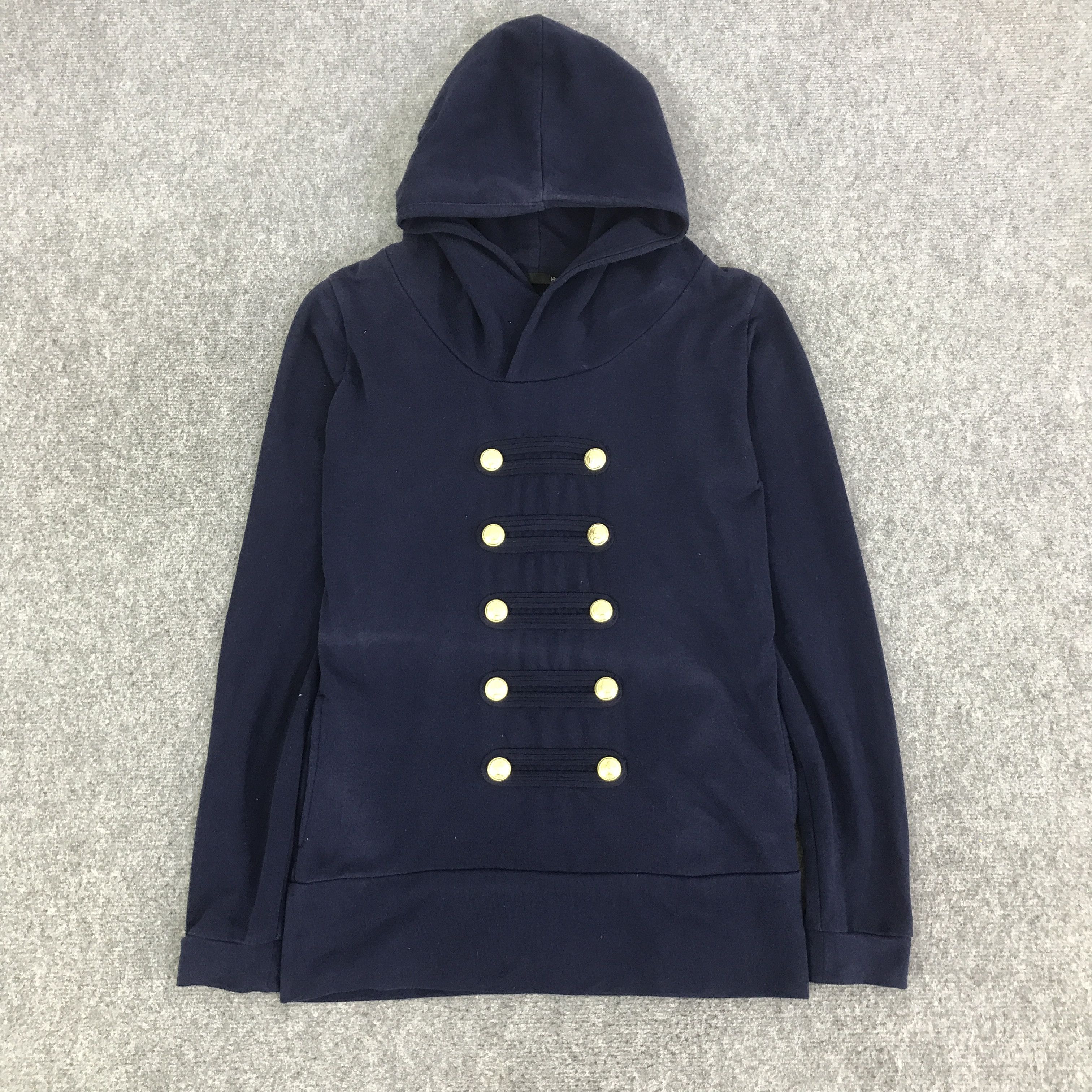 Japanese Brand HEALHER JAPAN NAVY HOODIE K112B15 Size US L / EU 52-54 / 3 - 1 Thumbnail