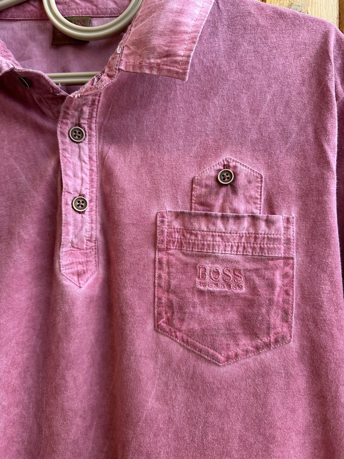 Hugo Boss Vintage HUGO BOSS Retro Poli Mens T-Shirt Wash Pink Cotton Size US XL / EU 56 / 4 - 2 Thumbnail
