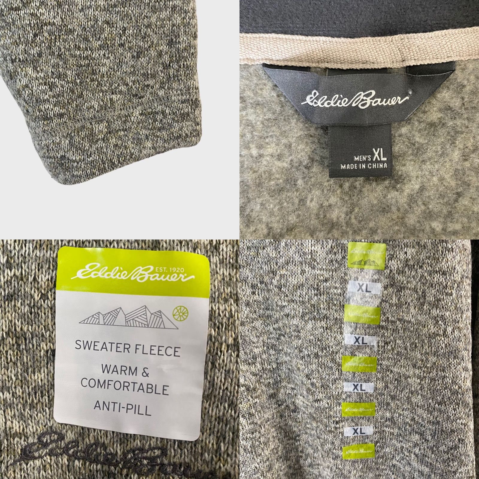 Eddie Bauer Eddie Bauer Radiator Fleece Sweater 1/4 Zip Pullover Mens XL Heather Gray New Size US XL / EU 56 / 4 - 8 Thumbnail