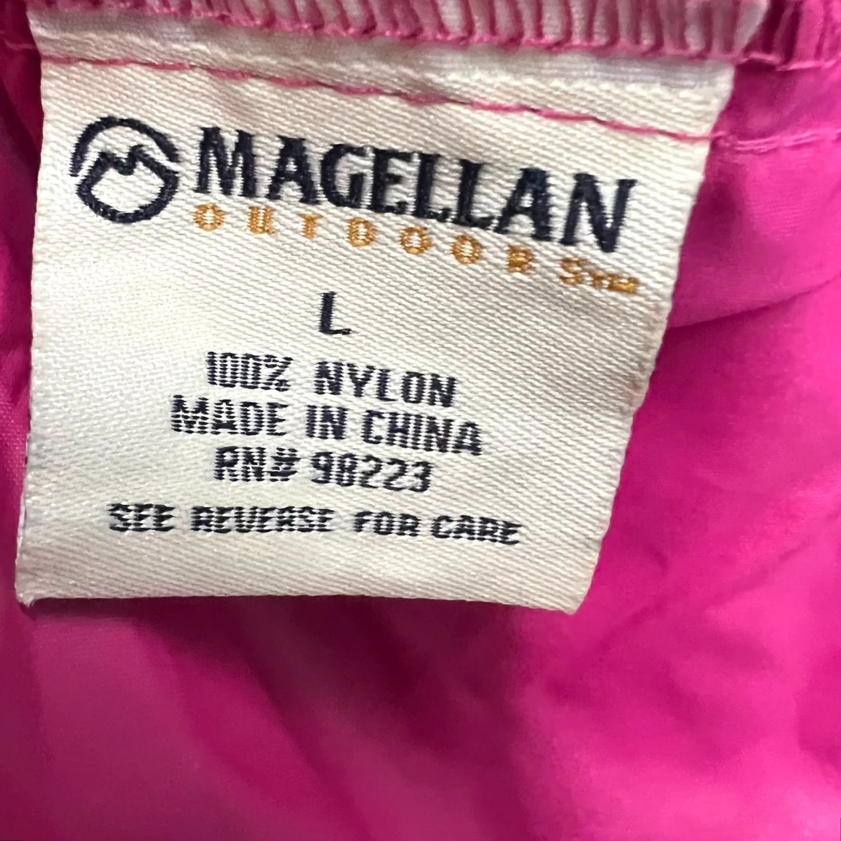 Vintage Magellan Women's Nylon Jacket L Pink Wind-Resistant Lightweight Activewear Size L / US 10 / IT 46 - 7 Thumbnail