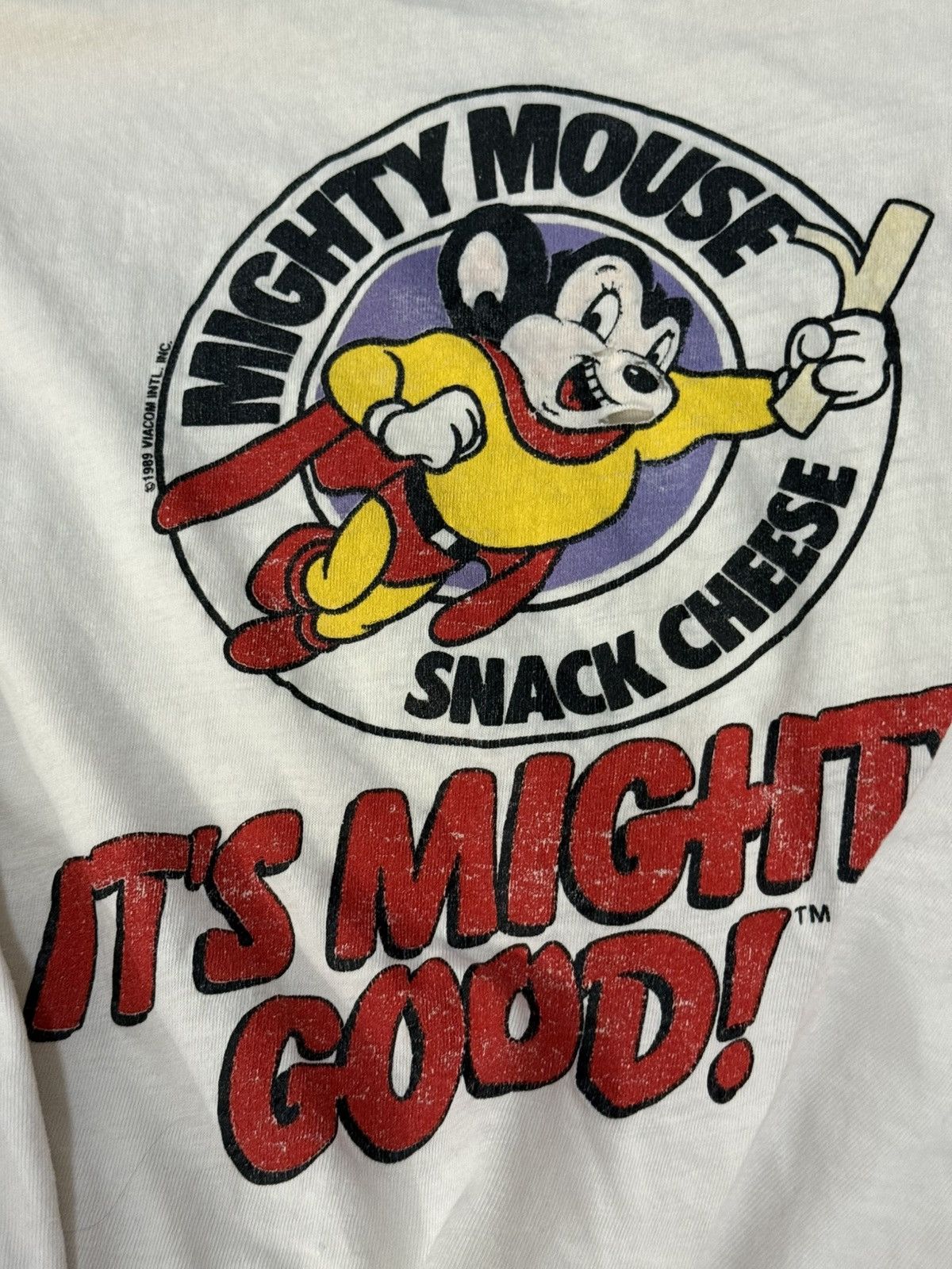 Vintage Vintage 80s Might Mouse Snack Cheese Promo T-Shirt Size US L / EU 52-54 / 3 - 3 Thumbnail