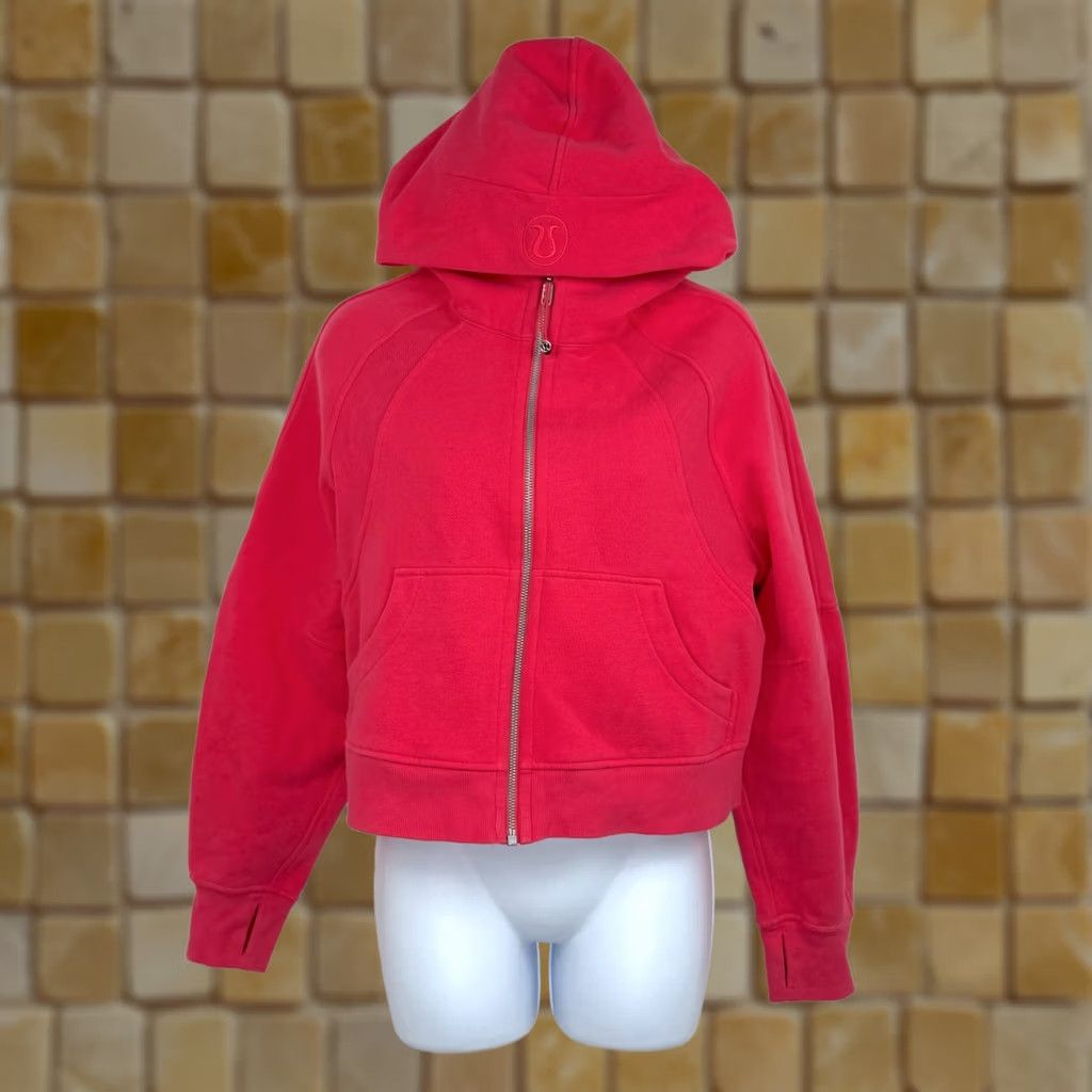 Lululemon VINTAGE Lululemon Womens XS/S Scuba Hoodie Oversized Cropped Full Zip Hot Pink Size XS / US 0-2 / IT 36-38 - 1 Thumbnail