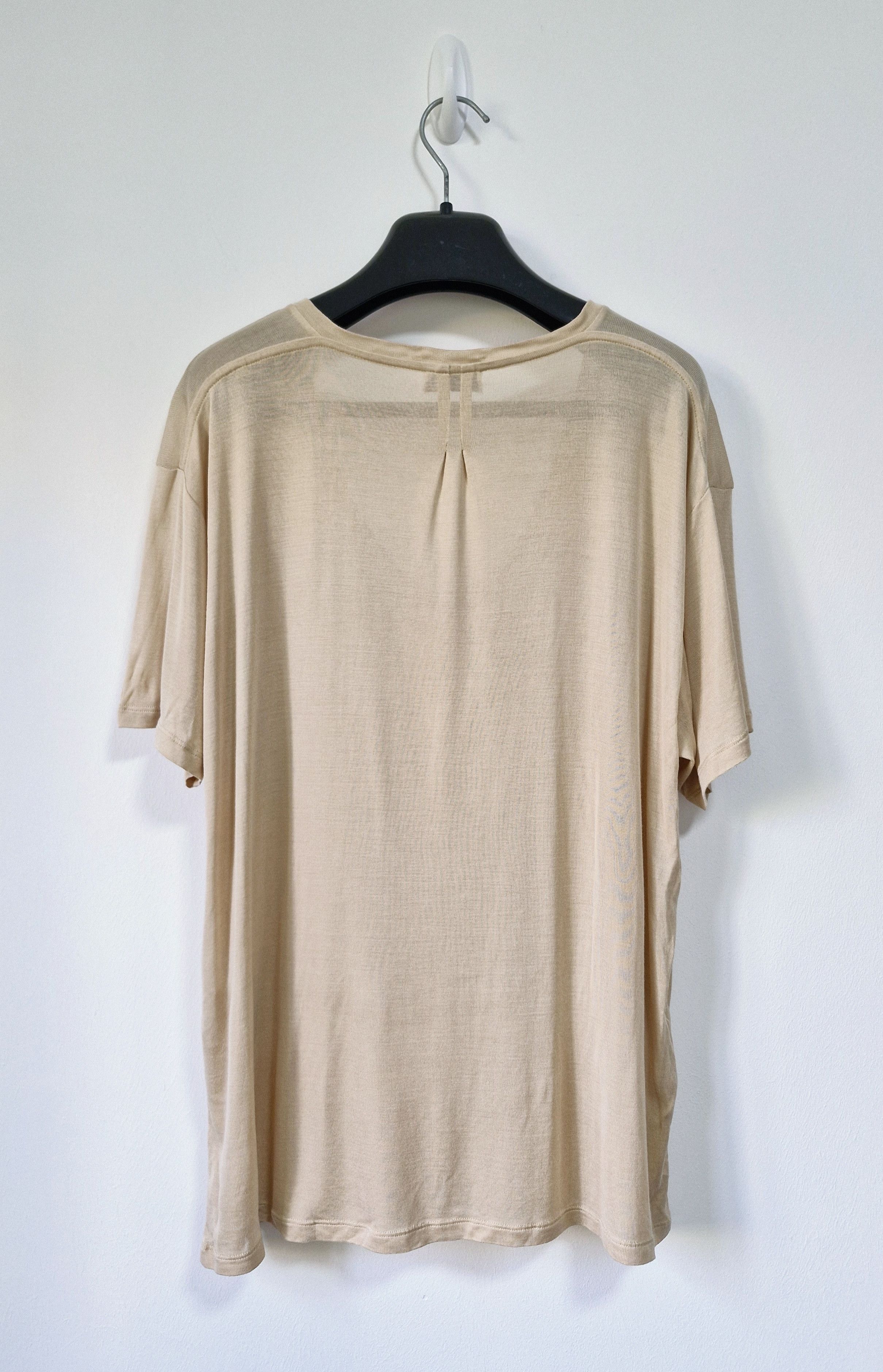 Saint Laurent Paris SS14 Beige Silk T-shirt Size US XL / EU 56 / 4 - 2 Thumbnail