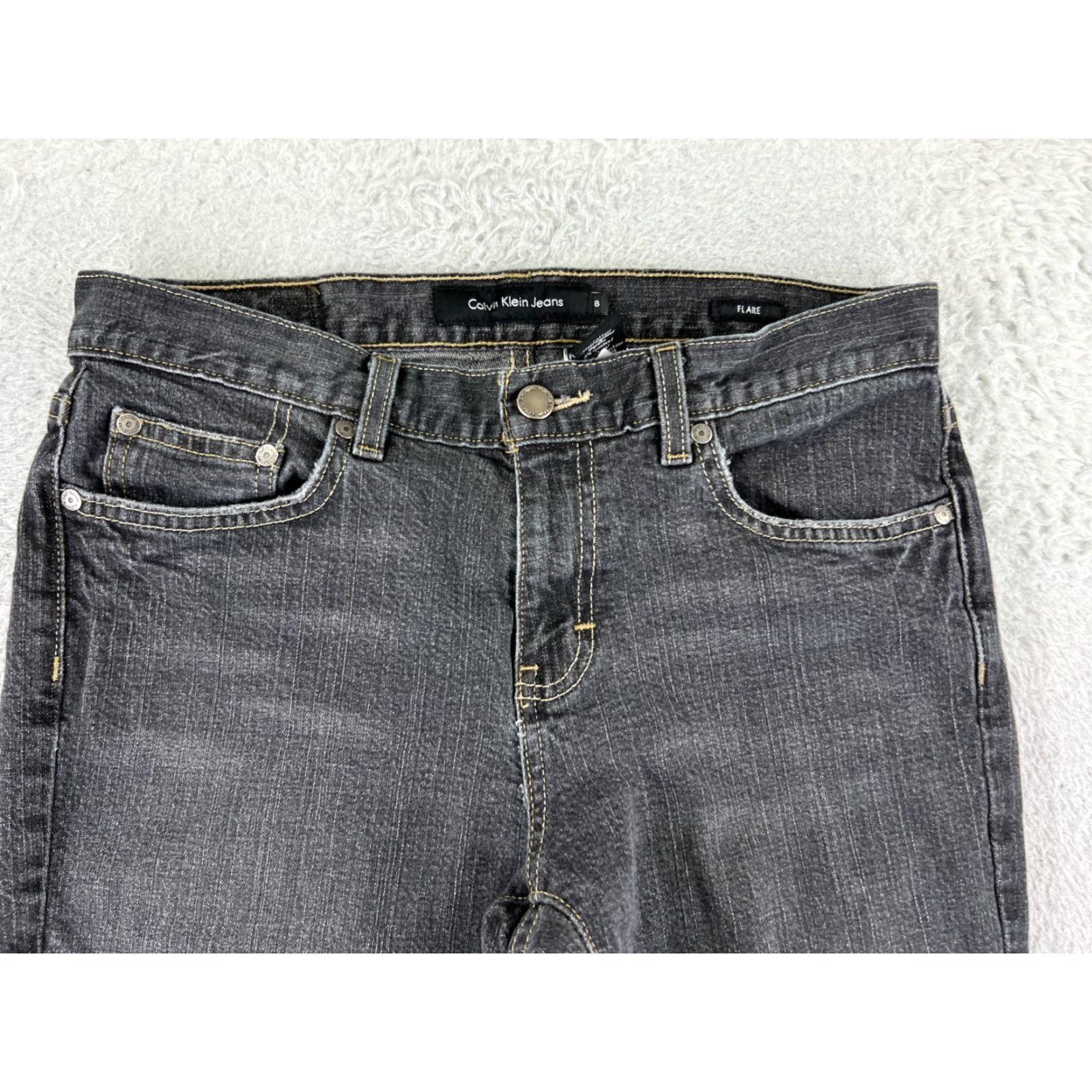 Calvin Klein Calvin Klein Jeans Women 8 Gray Denim Flared Cotton Blend Mid Rise 28x29 Size 30" / US 8 / IT 44 - 4 Thumbnail