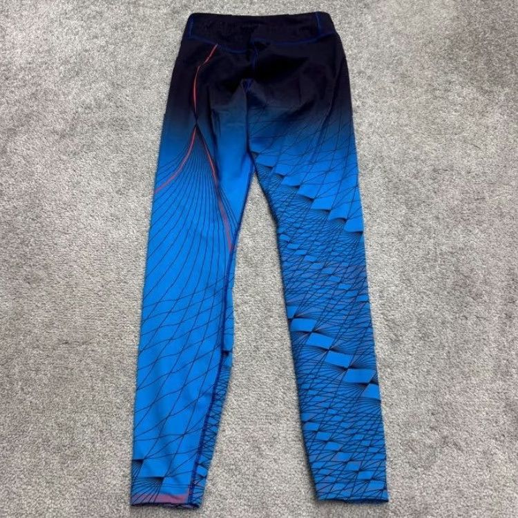 Nike Nike Dri-Fit Zonal Active Leggings Womens Small Blue Black Geometric Yoga 25x27 Womens Size 28" / US 6 / IT 42 - 2 Thumbnail