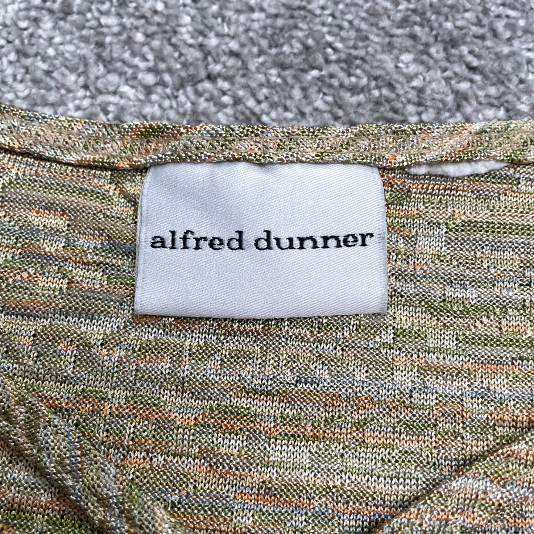 Vintage Alfred Dunner Knitted Keyhole Top Womens 1X Green Floral Size XL / US 12-14 / IT 48-50 - 4 Thumbnail