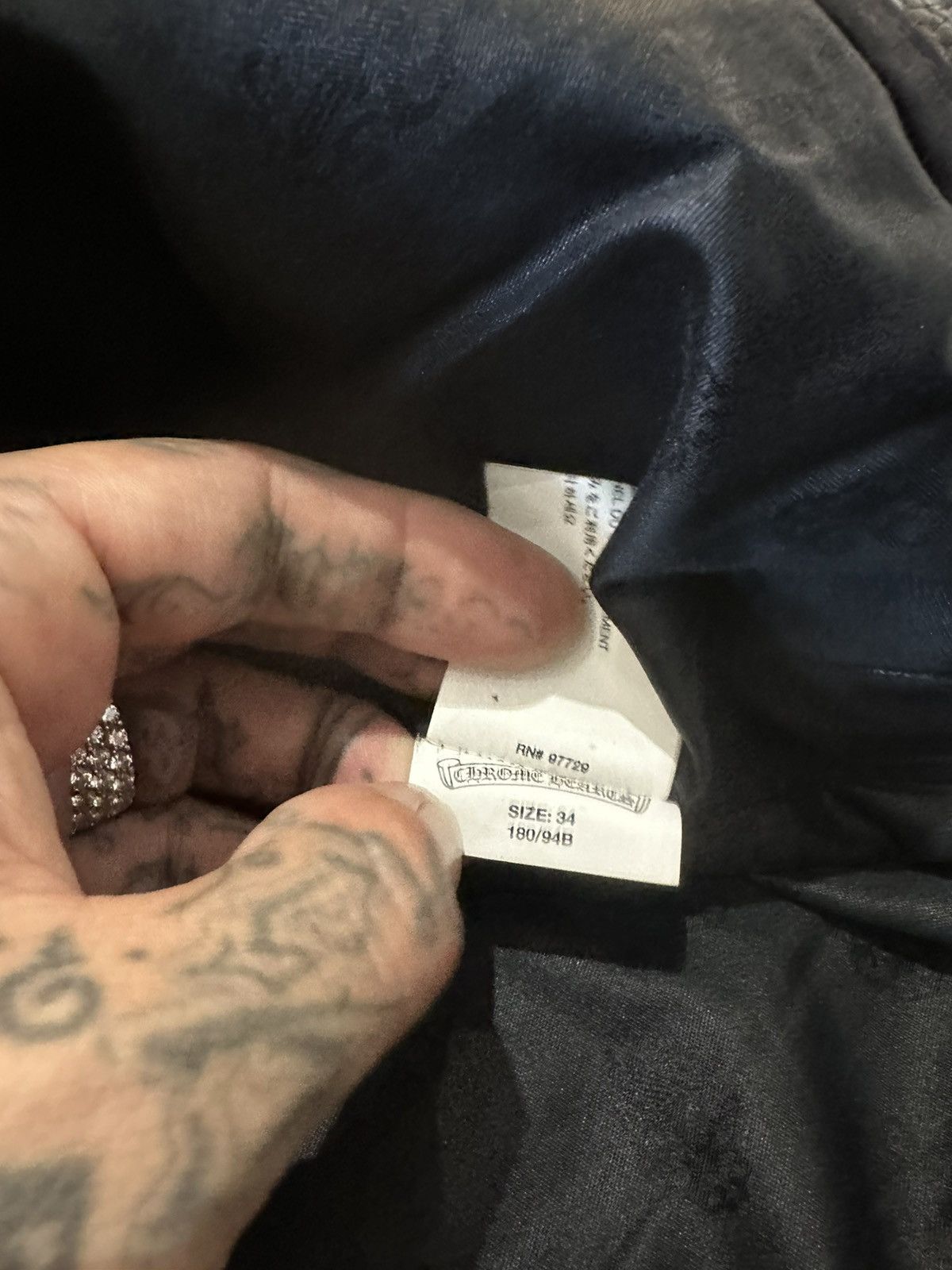 Chrome Hearts CHROME HEARTS 1:1 SEX PATCH LEATHER JEANS ODEL BECKHAM Size US 34 / EU 50 - 20 Thumbnail