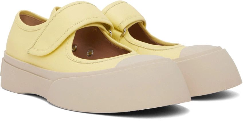 Marni o1y1025 Ballet Flats in Pastel Yellow Size US 6 / IT 36 - 3 Thumbnail