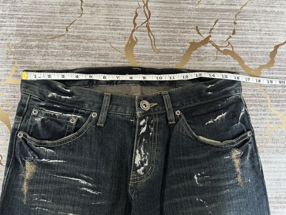 Japanese Brand FLARE Back Rush Splatter Distressed Denim Size US 32 / EU 48 - 4 Thumbnail