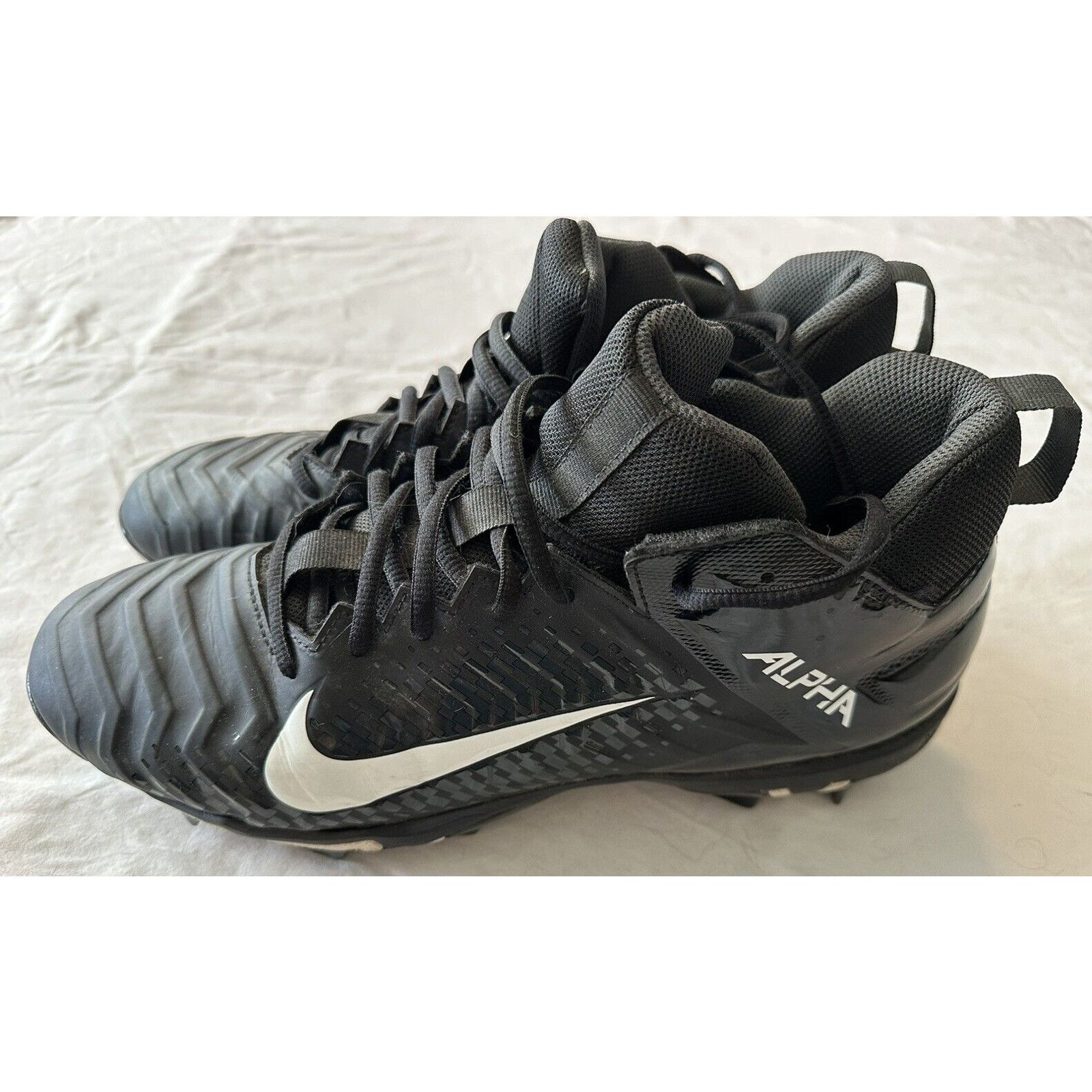 Nike Nike Alpha Fast Flex Men Sz 11.5 Black/White Football Cleats Size US 11.5 / EU 44-45 - 6 Thumbnail
