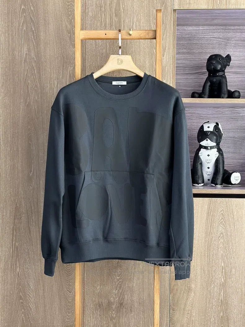 Valentino Valentino Men's crew neck dark grey print casual sweatshir Size US S / EU 44-46 / 1 - 1 Thumbnail