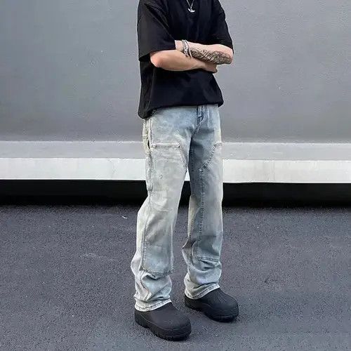 Vintage Street cargo loose washed jeans trousers 90’s y2k Size US 34 / EU 50 - 7 Thumbnail