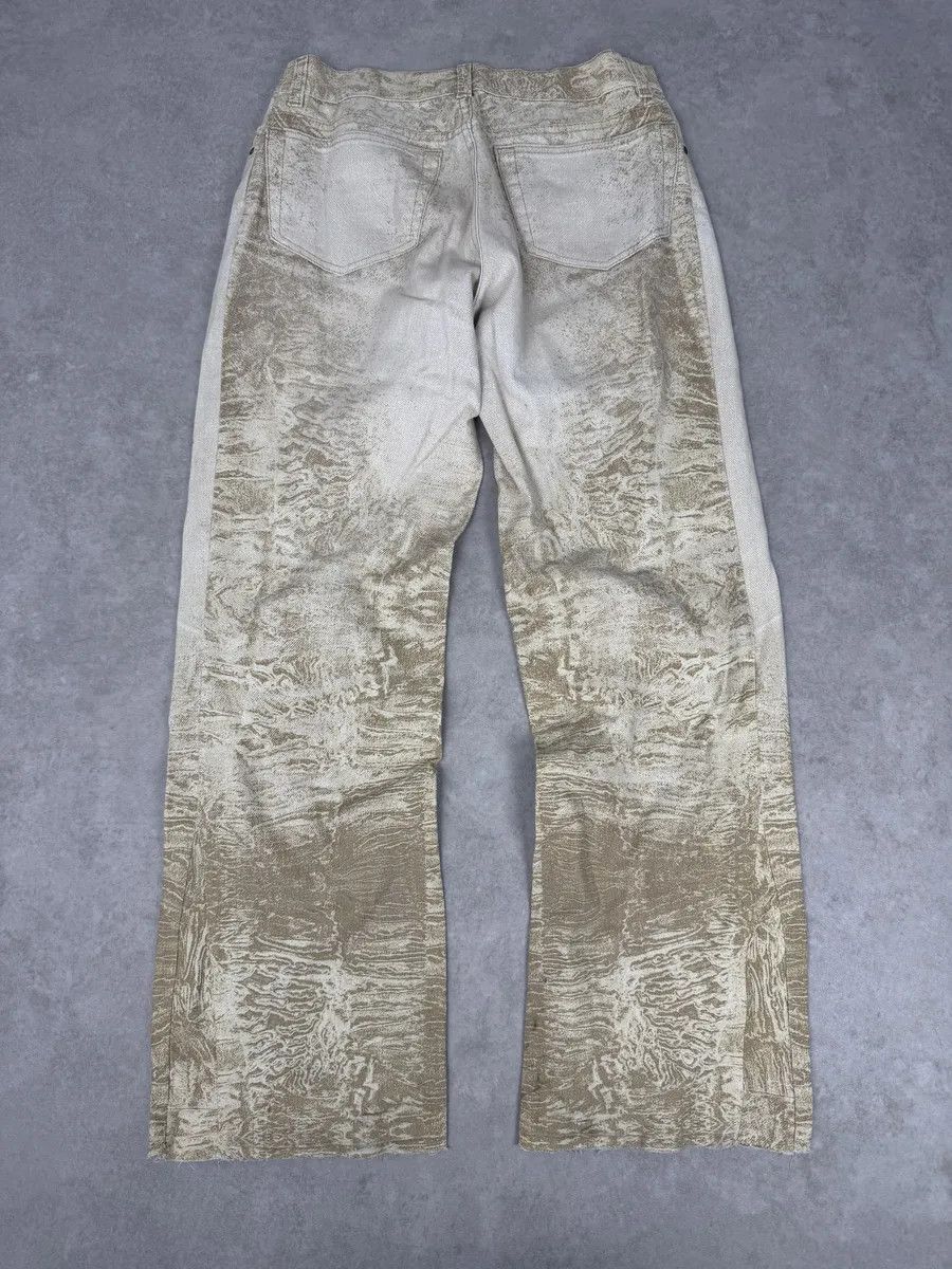 Roberto Cavalli 2000s Roberto Cavalli White & Beige Marble Abstract Pants Size US 30 / EU 46 - 5 Thumbnail