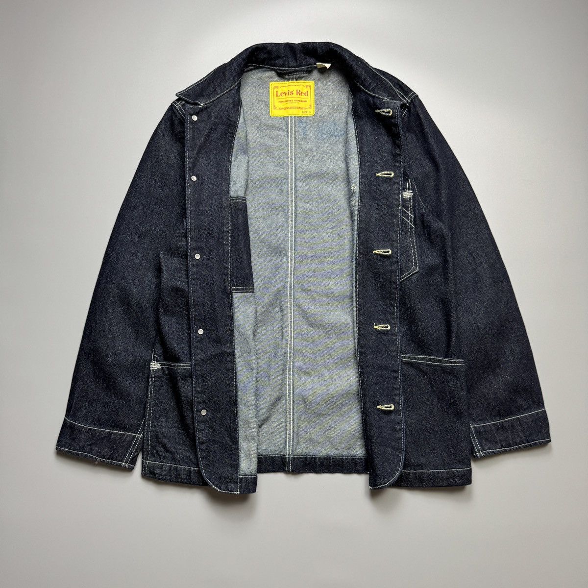 Levi's Levis Red - Engineered Indigo Raw Denim Coveralls Jacket Size US S / EU 44-46 / 1 - 3 Thumbnail