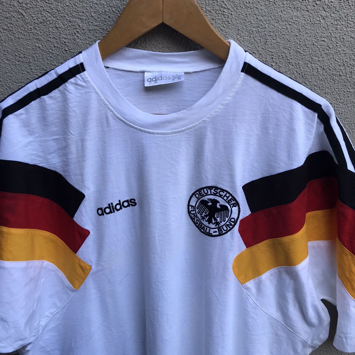 Adidas Vintage ADIDAS Germany jersey tee Size US L / EU 52-54 / 3 - 3 Thumbnail