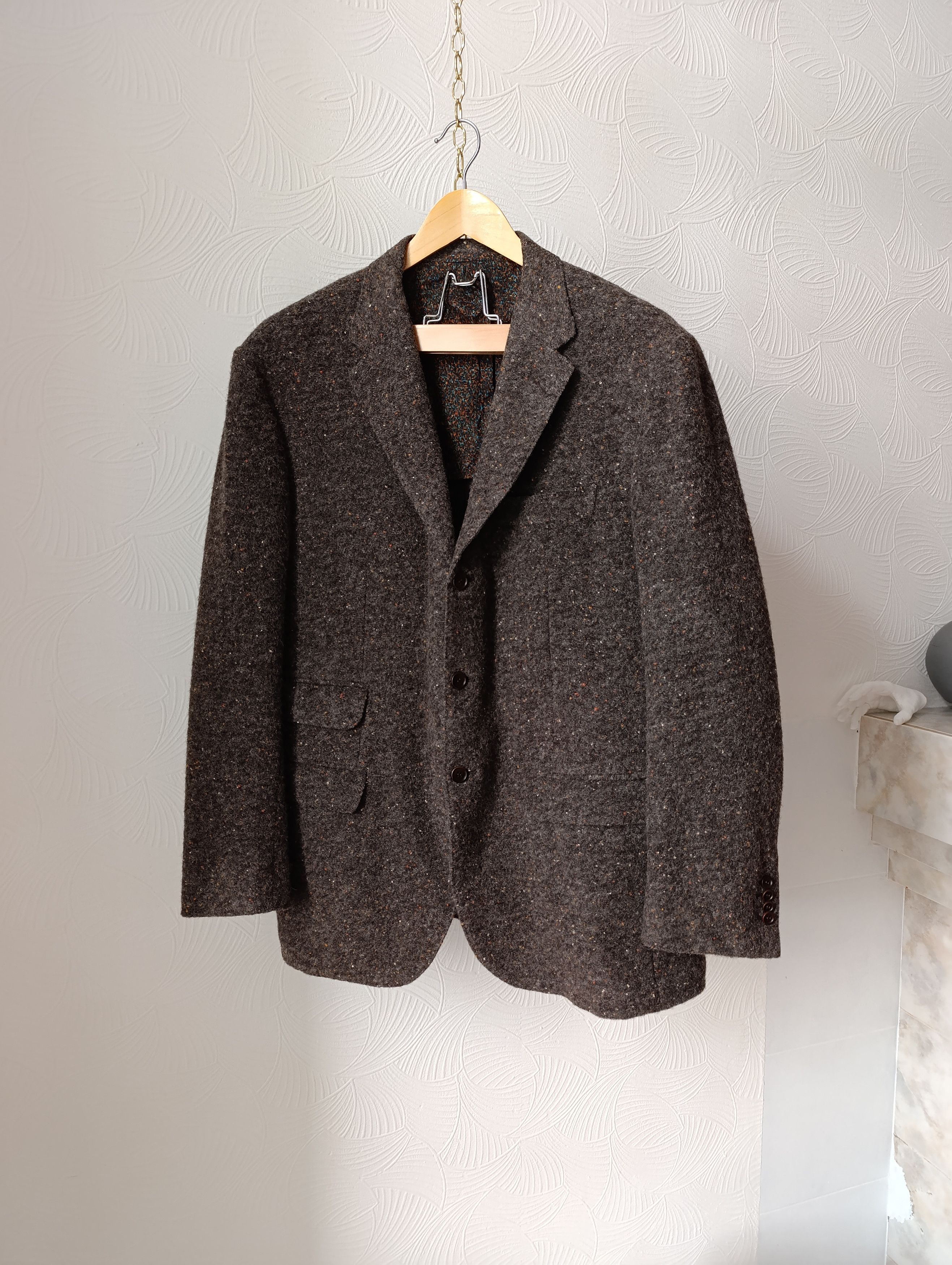 SARTORIO SARTORIO NAPOLI BY KITON MENS TWEED WOOL BLAZER JACKET Size 54R - 1 Thumbnail