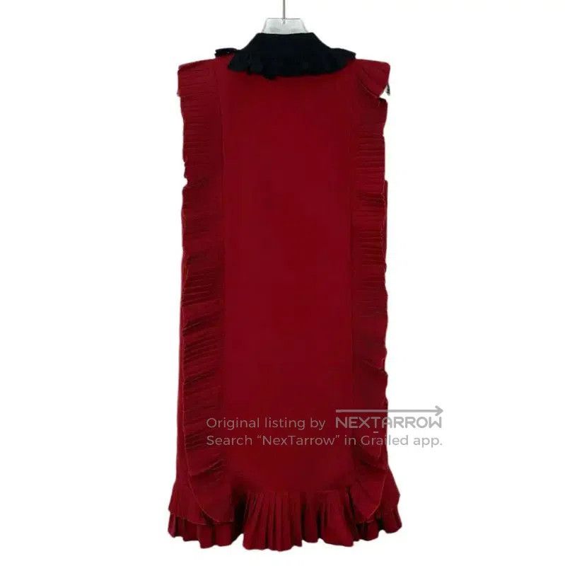 Fendi Fendi Red Cotton Dress with Ruffles . Size S / US 4 / IT 40 - 2 Thumbnail
