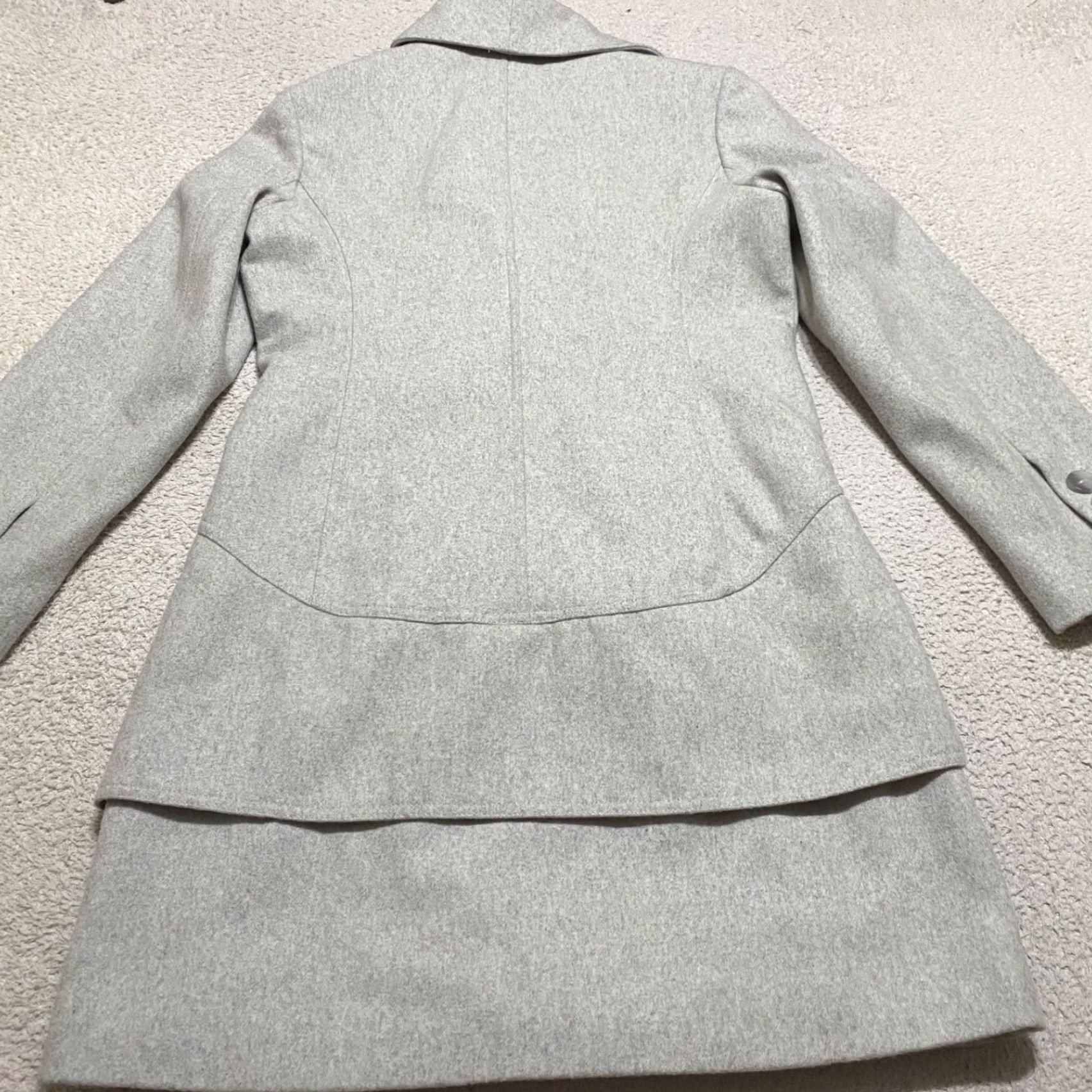 Calvin Klein Calvin Klein Womens sz 10 Coat Gray Wool Blend Double Breasted Button Up Size L / US 10 / IT 46 - 2 Thumbnail
