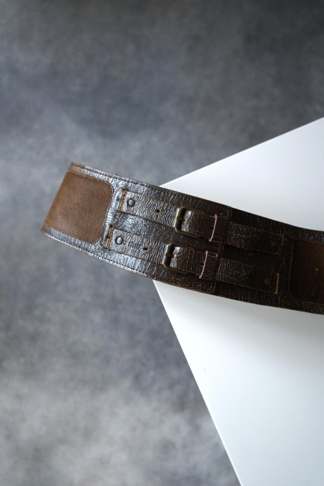 Miu Miu F/W 2001 Miu Miu Calf Fur Corset Leather Belt Vintage Size ONE SIZE - 5 Thumbnail