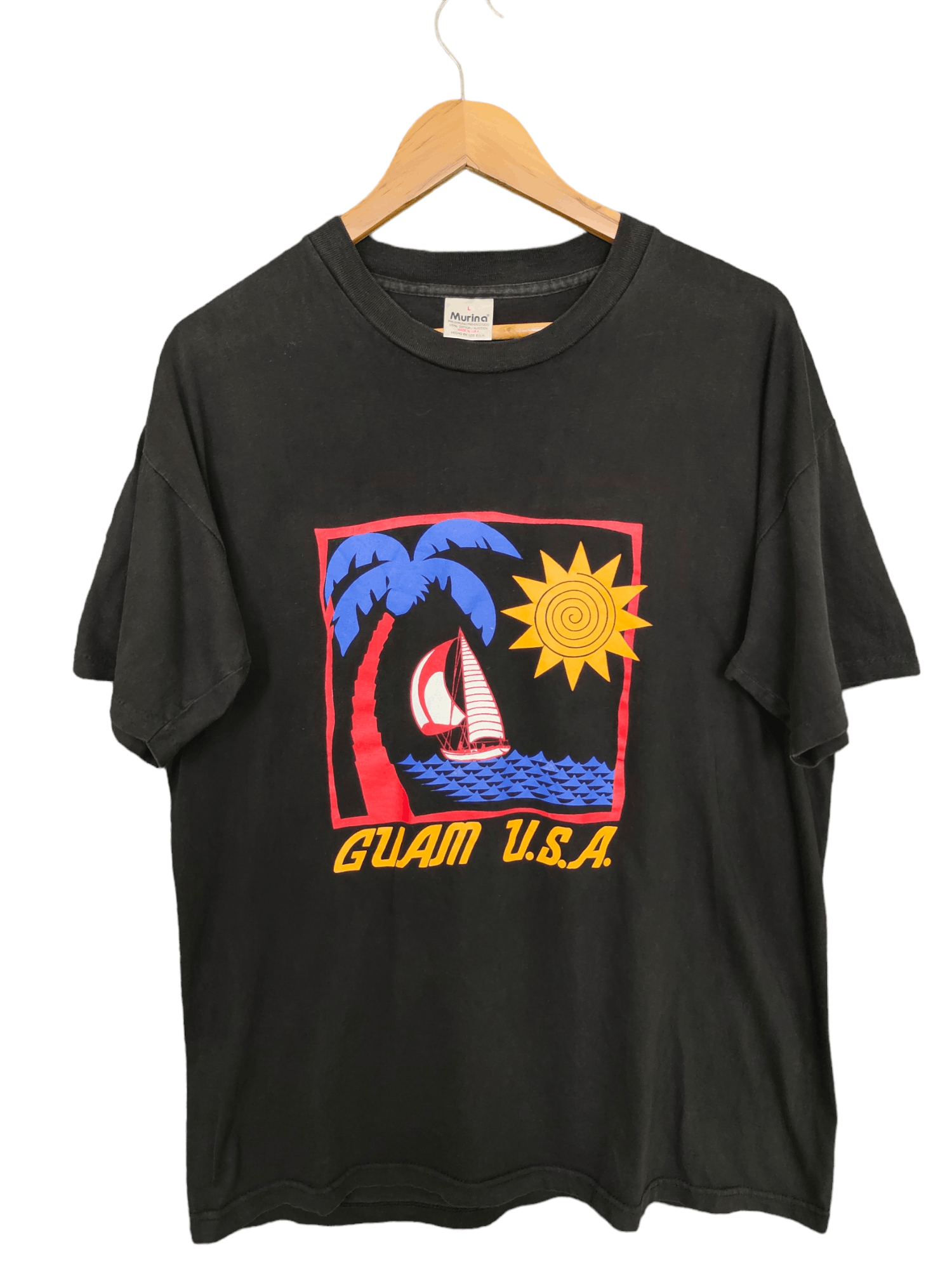 Vintage Vintage 90s Guam Usa Hawaii T Shirt Surfing Quiksilver Size US L / EU 52-54 / 3 - 1 Thumbnail