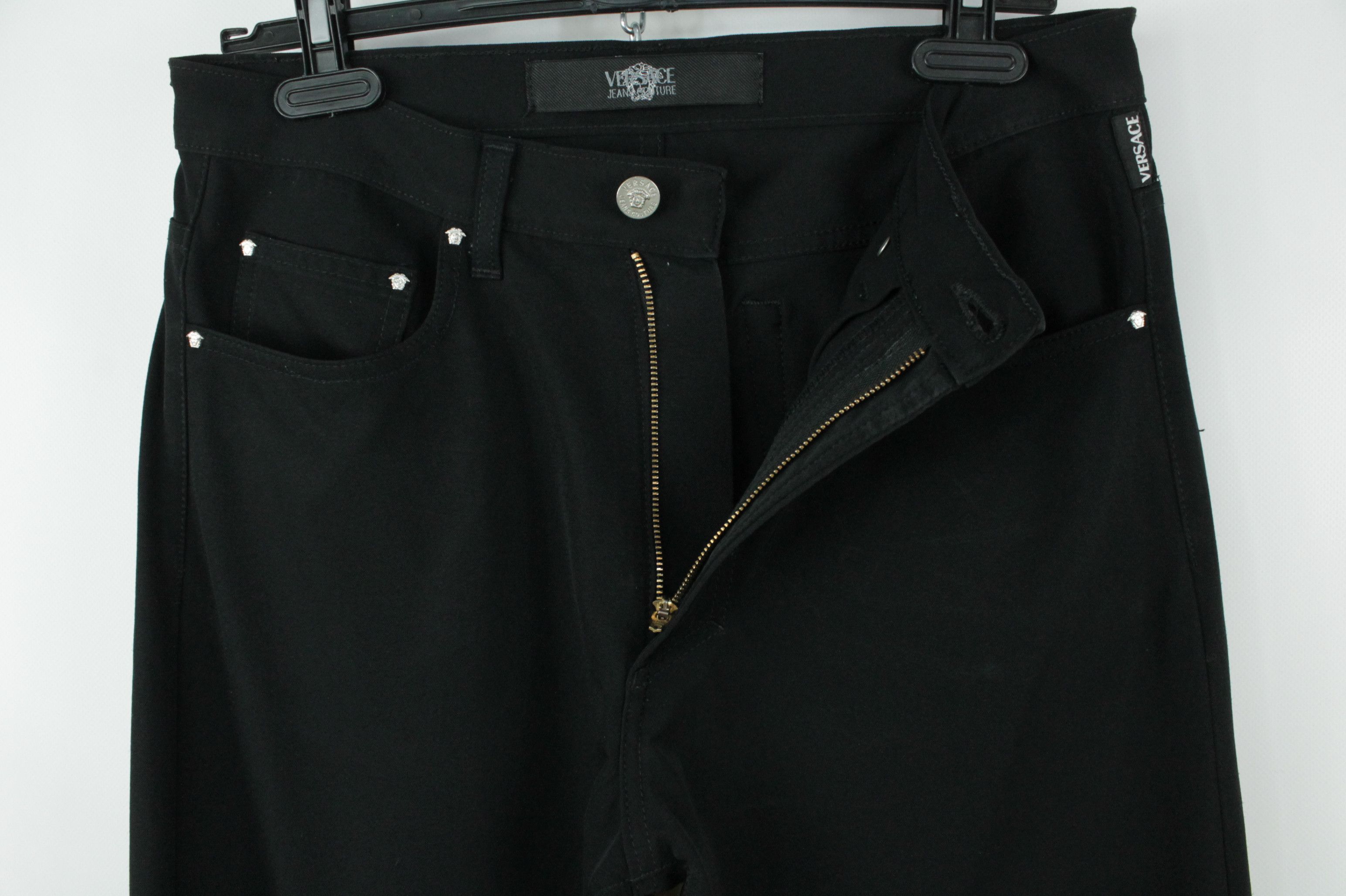 Versace Versace Jeans Couture Black Stretch Nylon Trousers Pants Size US 32 / EU 48 - 4 Thumbnail