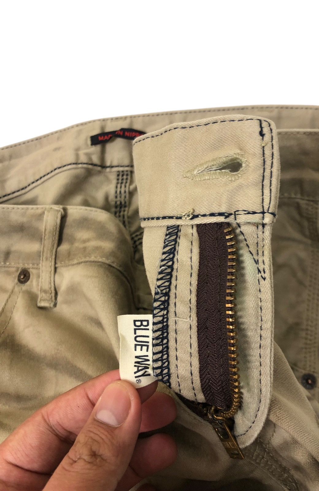 Japanese Brand Flare Blue Ways Rusty Washed Casual Pants Size US 34 / EU 50 - 9 Thumbnail