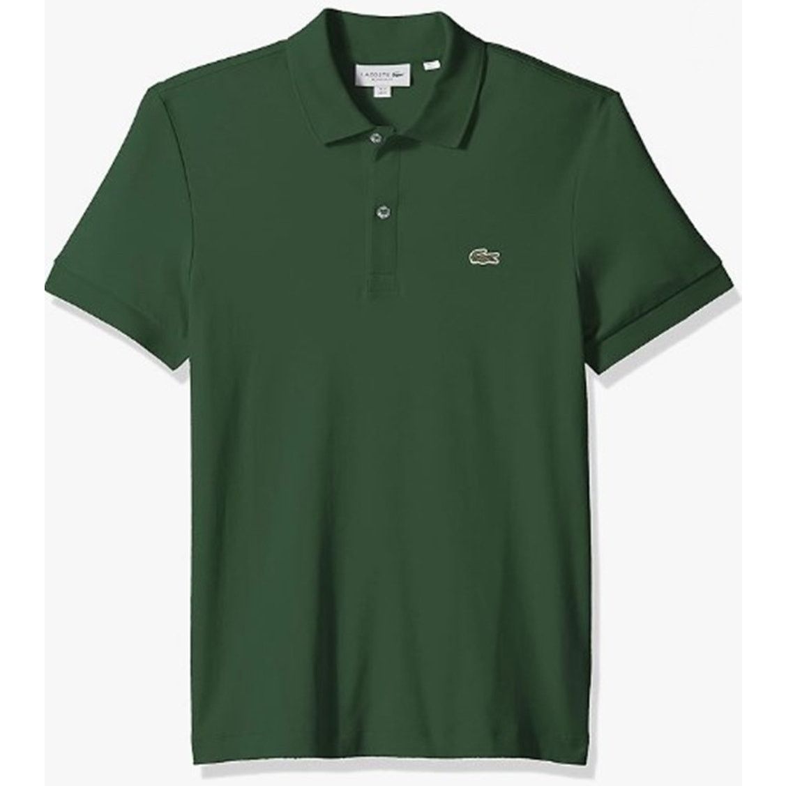 Lacoste Lacoste Mens Pima Jersey Interlock Regular Fit Polo Green L Size US L / EU 52-54 / 3 - 1 Thumbnail