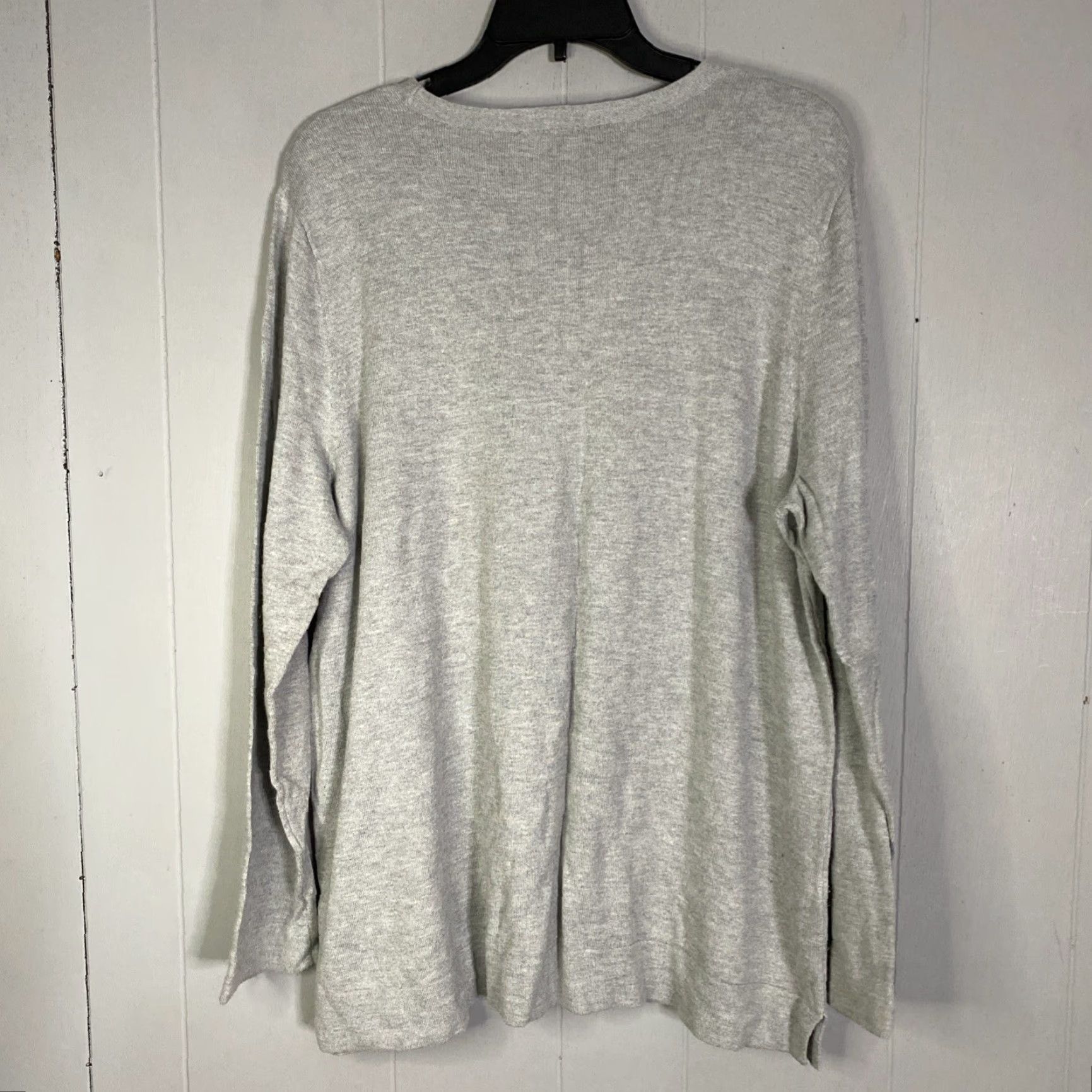 J. Jill J. Jill Sweater Womens Large Black Long Sleeve Pullover Casual Knit Cotton Blend Size L / US 10 / IT 46 - 7 Thumbnail