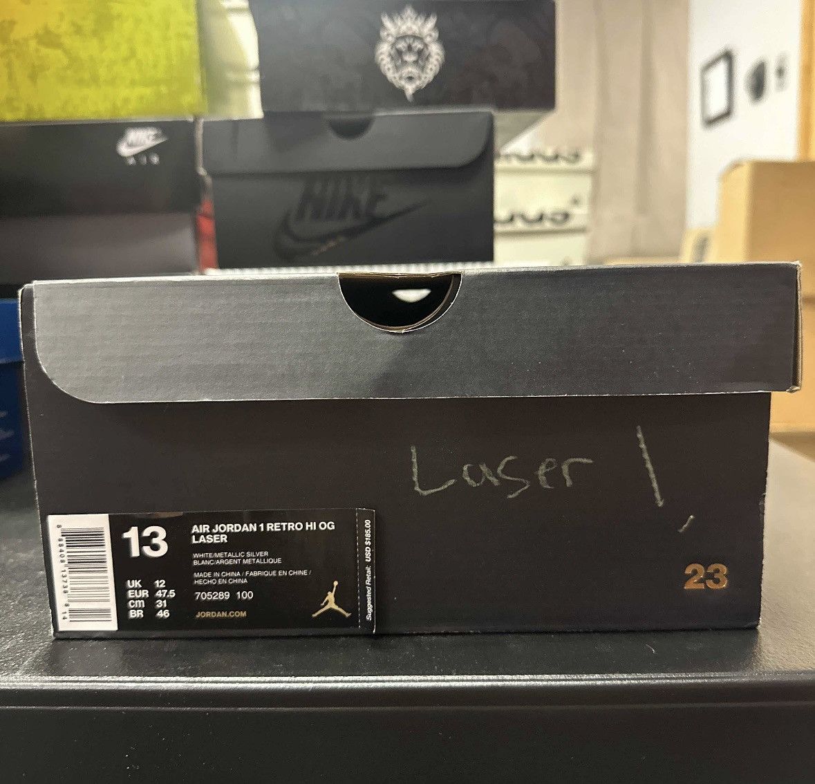 Jordan Brand Size 13 - Air Jordan 1 Retro OG High Laser White Leather Size US 13 / EU 46 - 7 Thumbnail