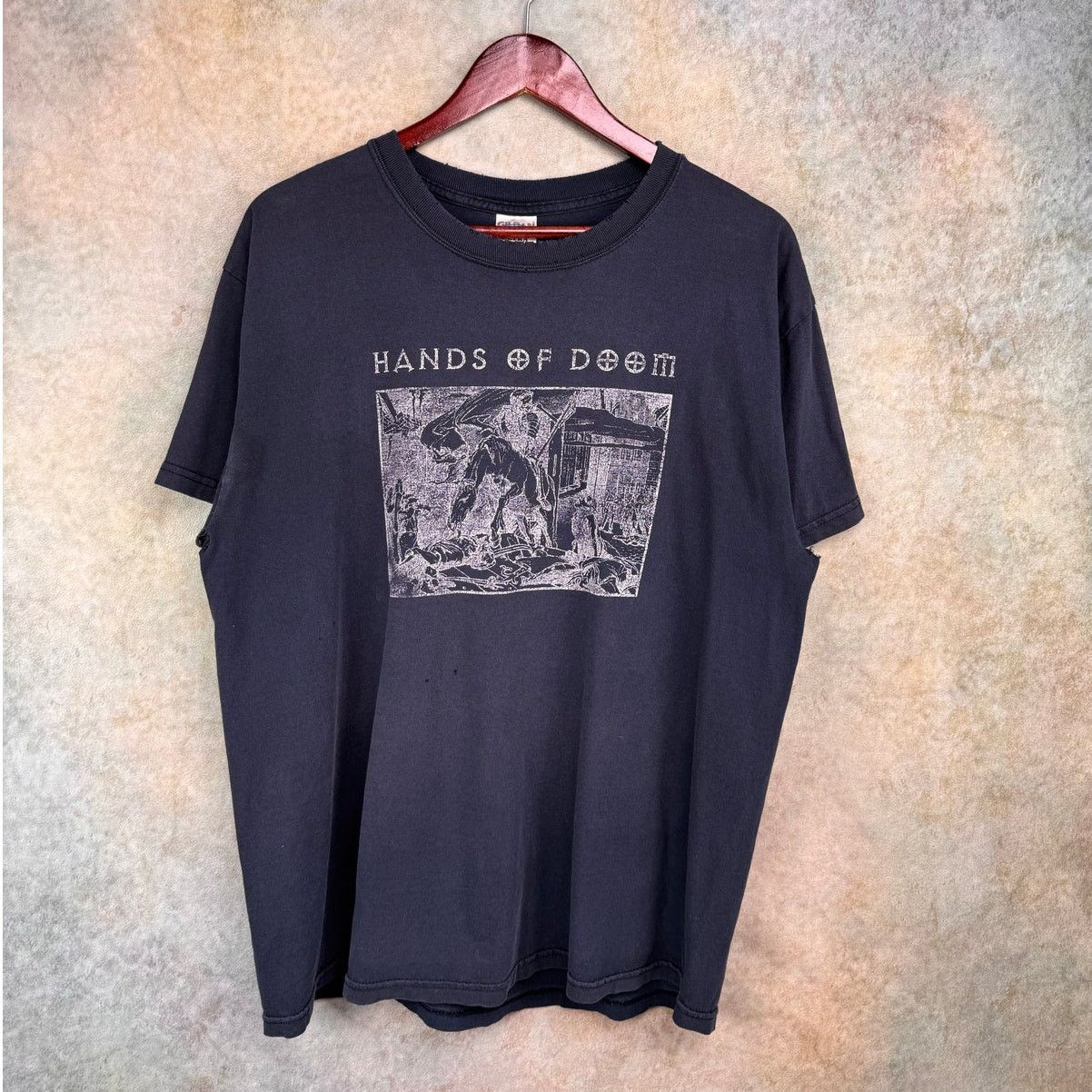 Vintage VTG 90s Hands of Doom T Shirt Mens Sz L Navy Blue Fade Size US L / EU 52-54 / 3 - 1 Thumbnail