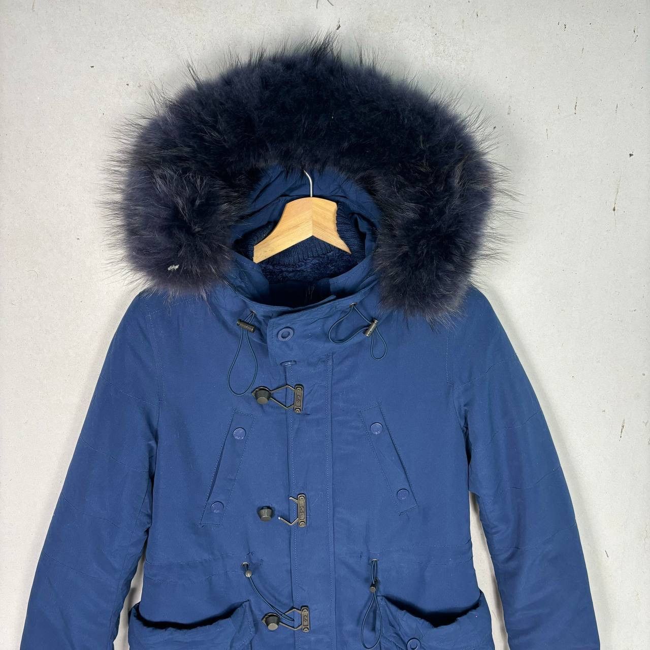 SLY Avant Garde SLY with Fur Hoodie Parka Jacket Blue Size US S / EU 44-46 / 1 - 3 Thumbnail