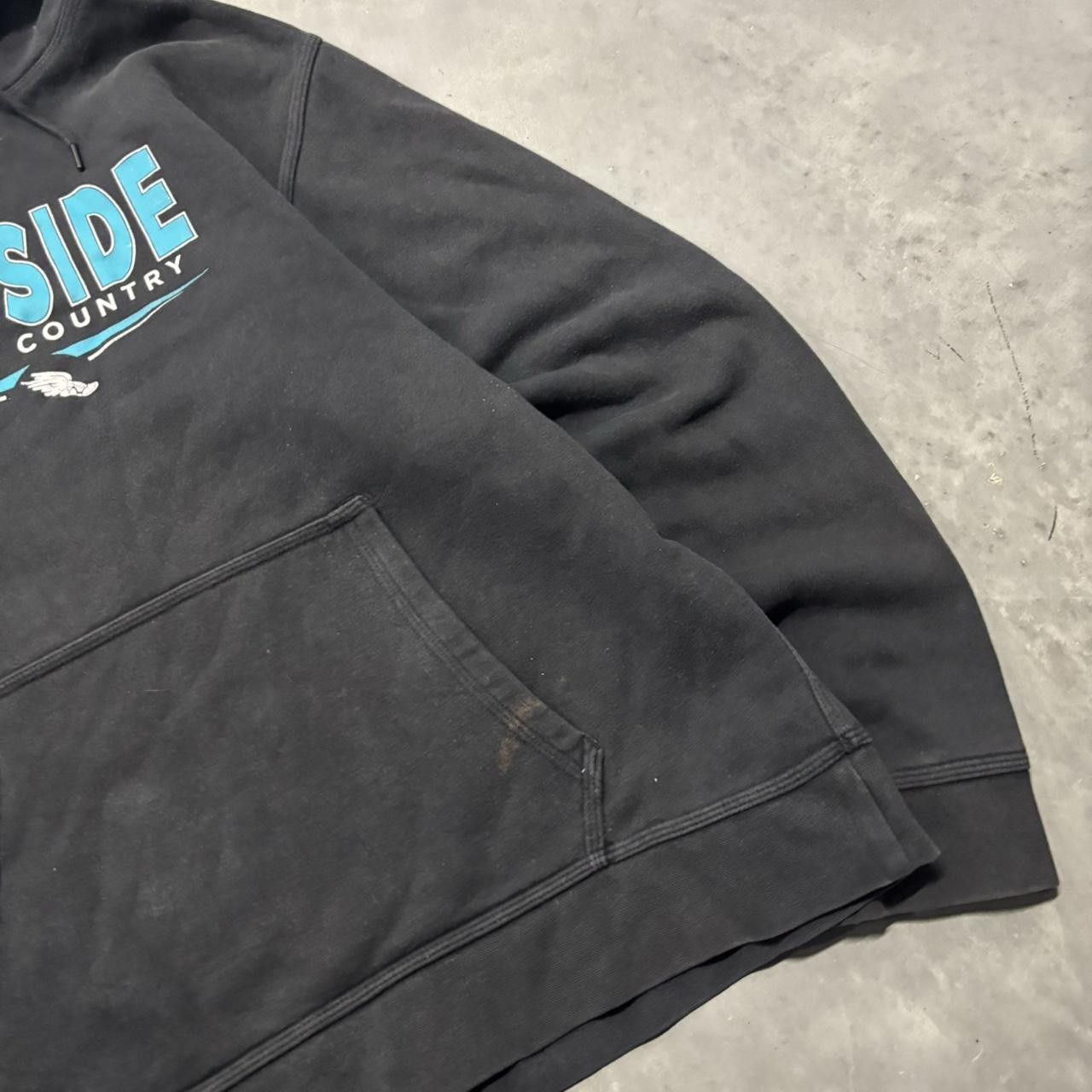 Nike × Vintage Crazy Vintage Y2K/2000s Black Nike Center Swoosh Sports Hoodie! Size US M / EU 48-50 / 2 - 4 Thumbnail