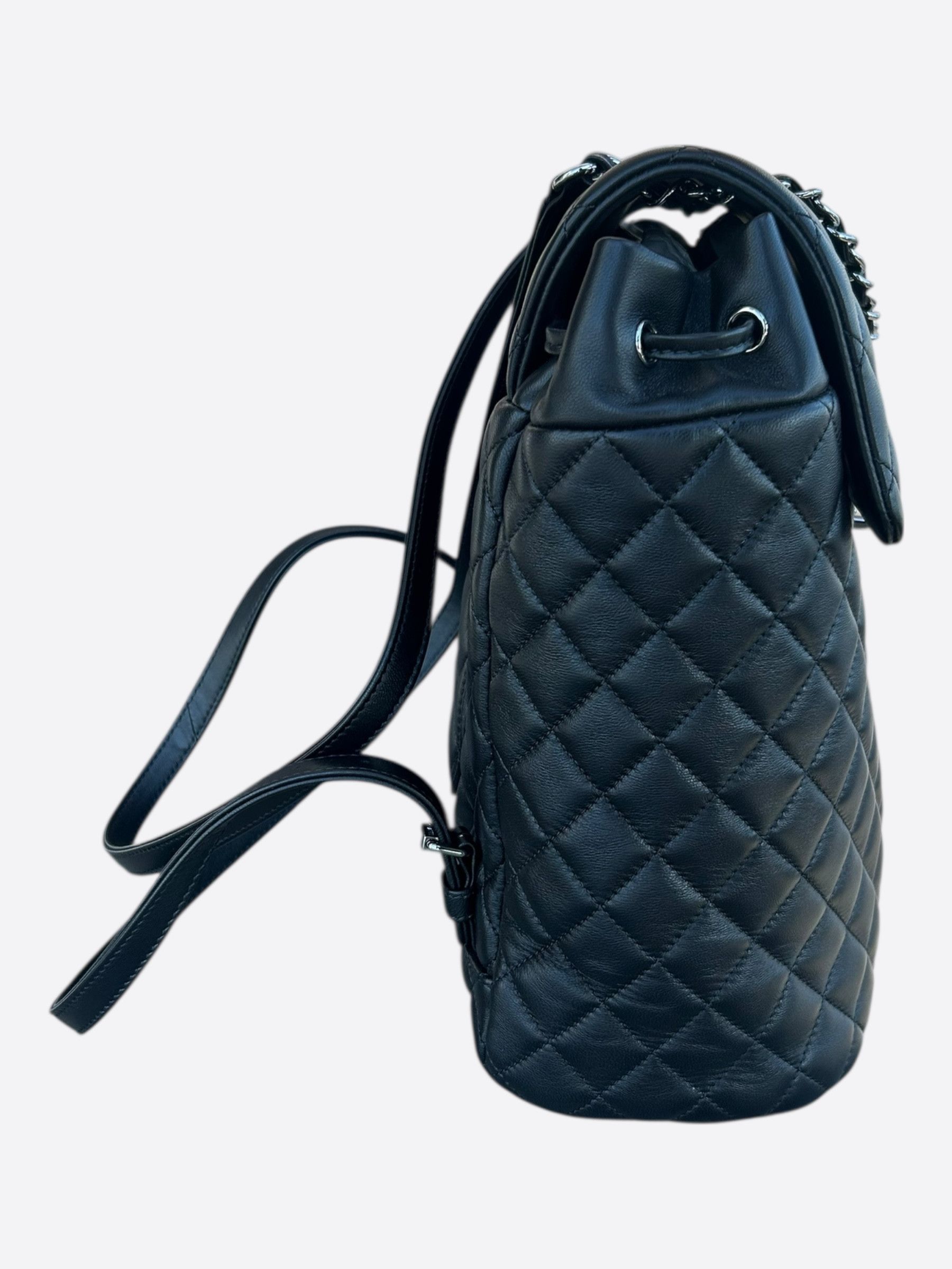 Chanel Chanel Black Lambskin Quilted Large Urban Spirit Backpack Size ONE SIZE - 2 Thumbnail