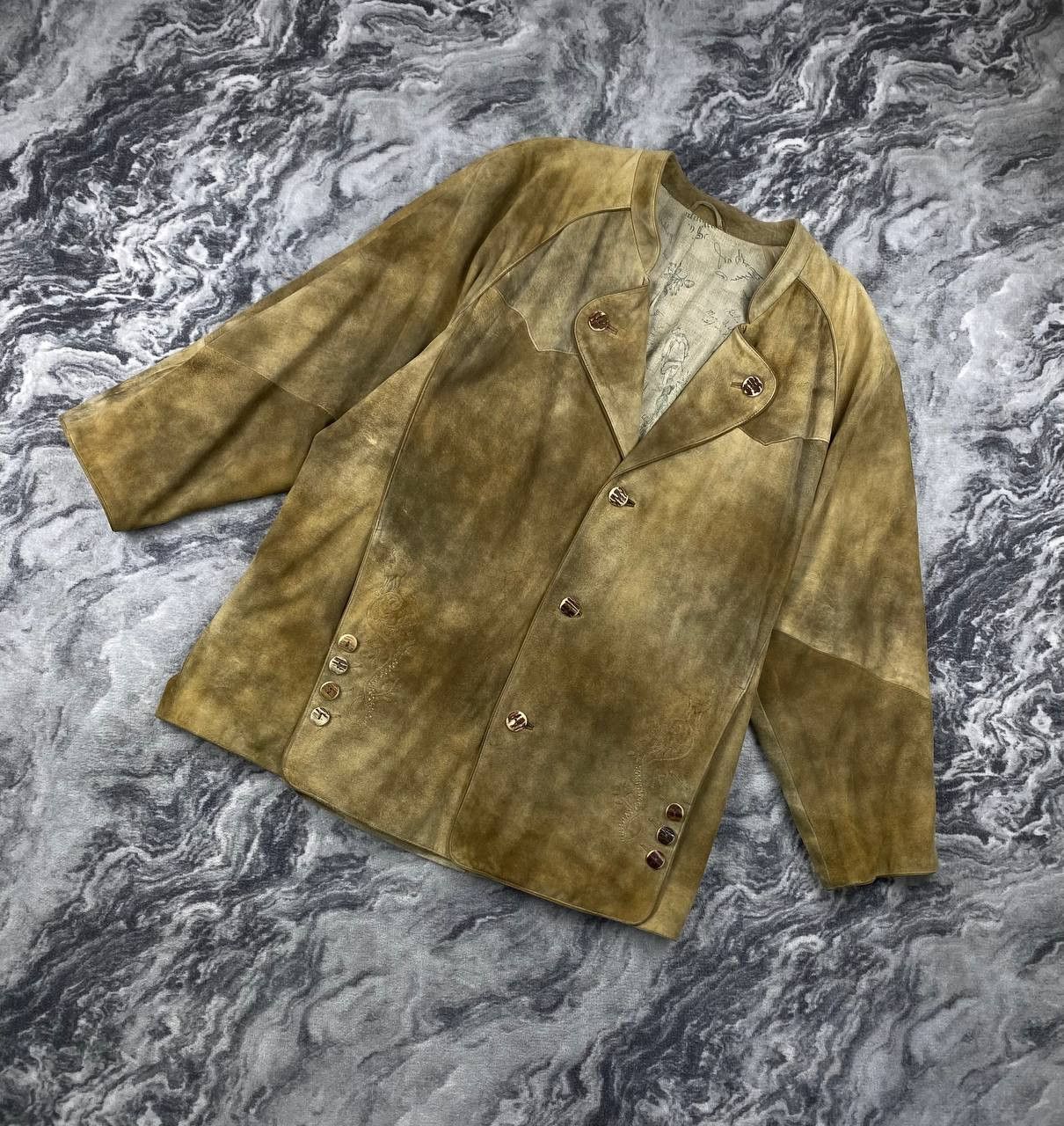 Vintage Vintage Meindl Leather Trachten Coat Jacket Men Size 58 Size US L / EU 52-54 / 3 - 1 Thumbnail