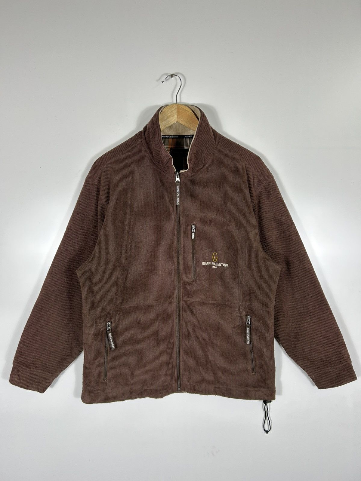 Gianni Valentino ⚡️Vintage Gianni Valentino Italy Corduroy Zipper Jacket Size US L / EU 52-54 / 3 - 1 Thumbnail