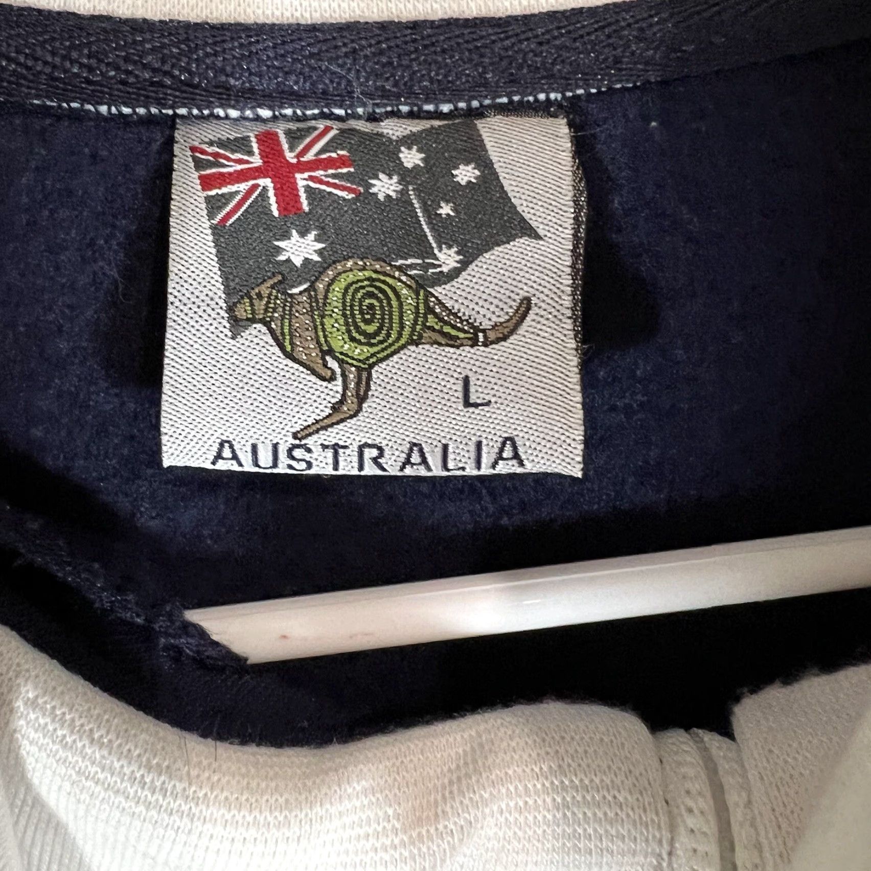 KangaROOS Mr. Kangaroo Australia Jacket - Full-Zip Collared Jacket Mens Sz Large Blue Embroidered Varsity Style Size US L / EU 52-54 / 3 - 7 Thumbnail