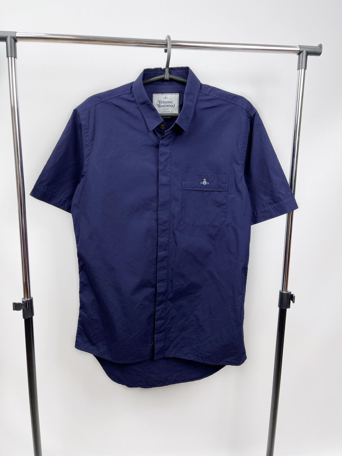 Vivienne Westwood Vivienne Westwood Shirt Short Sleeve Size 50 Blue Size US M / EU 48-50 / 2 - 1 Thumbnail