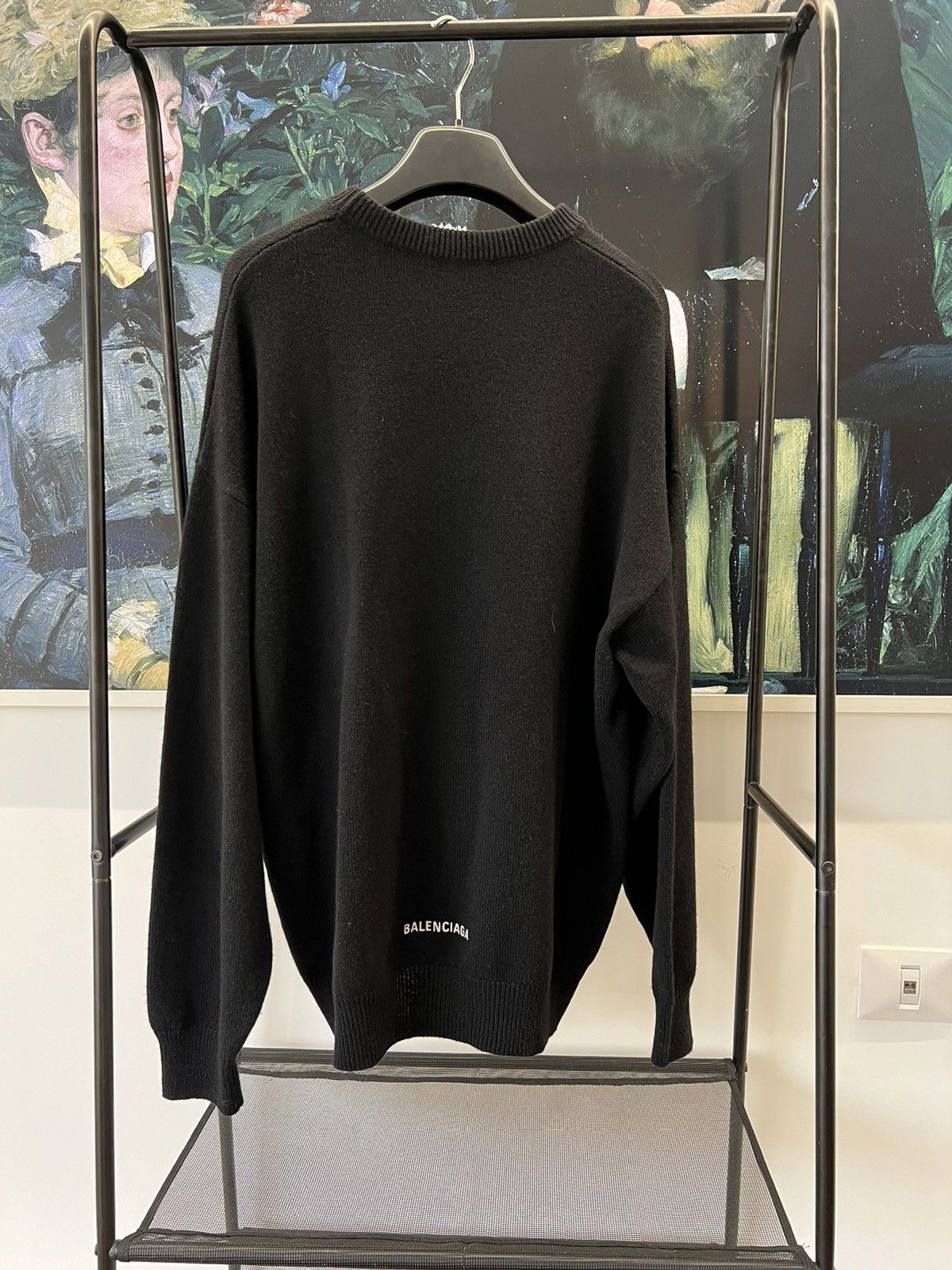 Balenciaga Balenciaga Black Embroidered Sweater Size US M / EU 48-50 / 2 - 5 Thumbnail