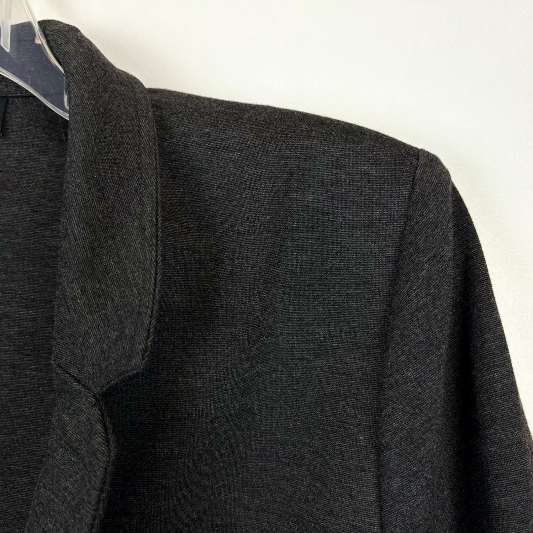 Vintage Lane Bryant Blazer Womens 14 Gray One Button Knit Office Jacket/Coat Blazer Dress Shirt? (omit) Size XL / US 12-14 / IT 48-50 - 3 Thumbnail