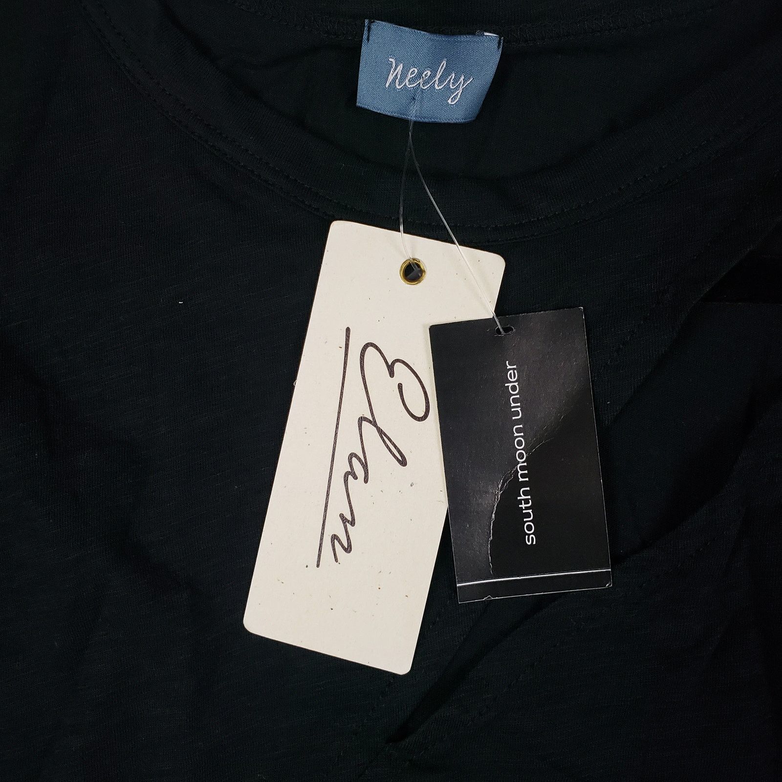 Other NWT Neely By Elam Black Burnout T-Shirt Slash Detail Large Size L / US 10 / IT 46 - 5 Thumbnail