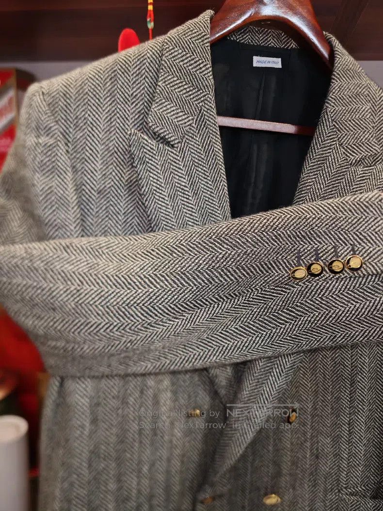 Brioni Brioni Alpaca herringbone winter coat Size US XXL / EU 58 / 5 - 8 Thumbnail