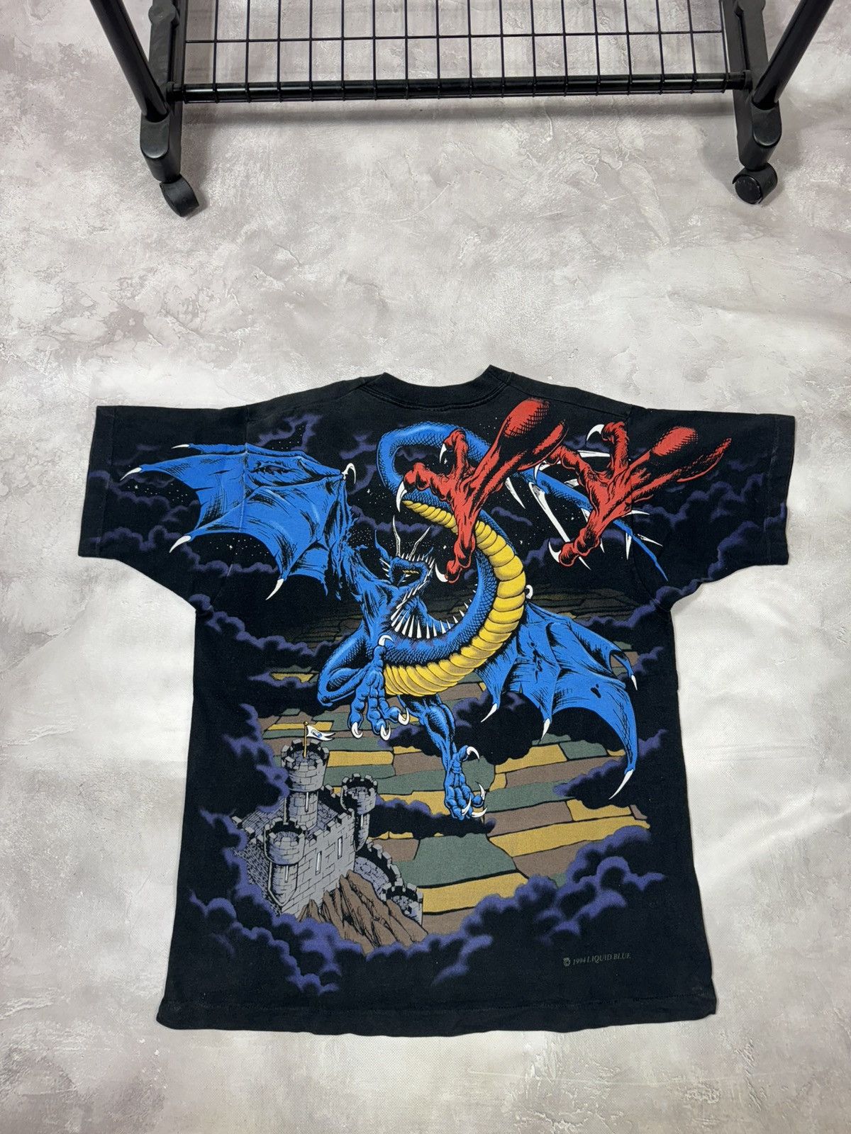 Liquid Blue Vintage Liquid Blue 1994 Fighting Dragon Overprint Tee Size US XL / EU 56 / 4 - 9 Thumbnail